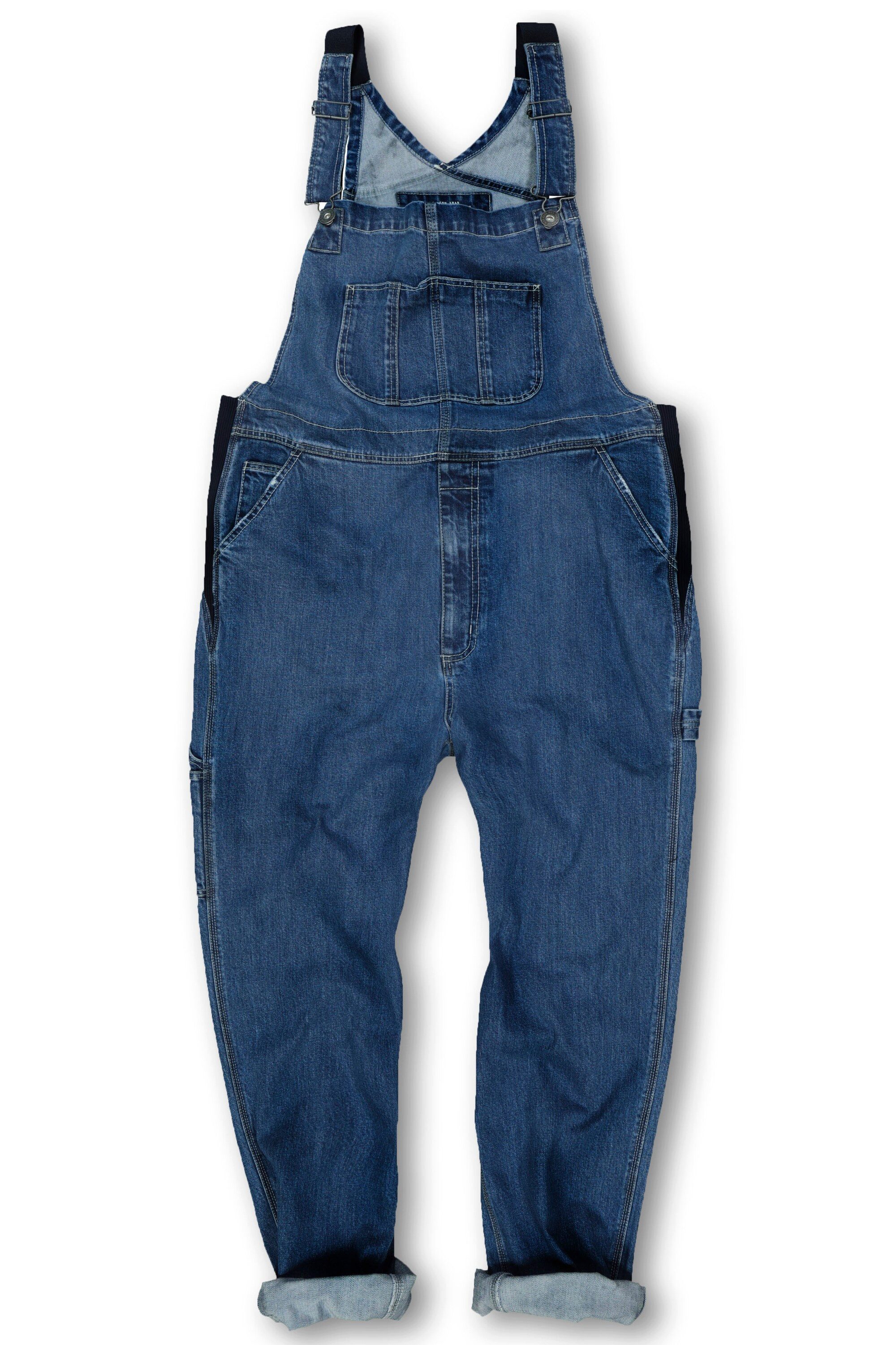 JP1880 Cargohose Latzhose Workwear Jeans viele Taschen Relaxed Fit günstig online kaufen