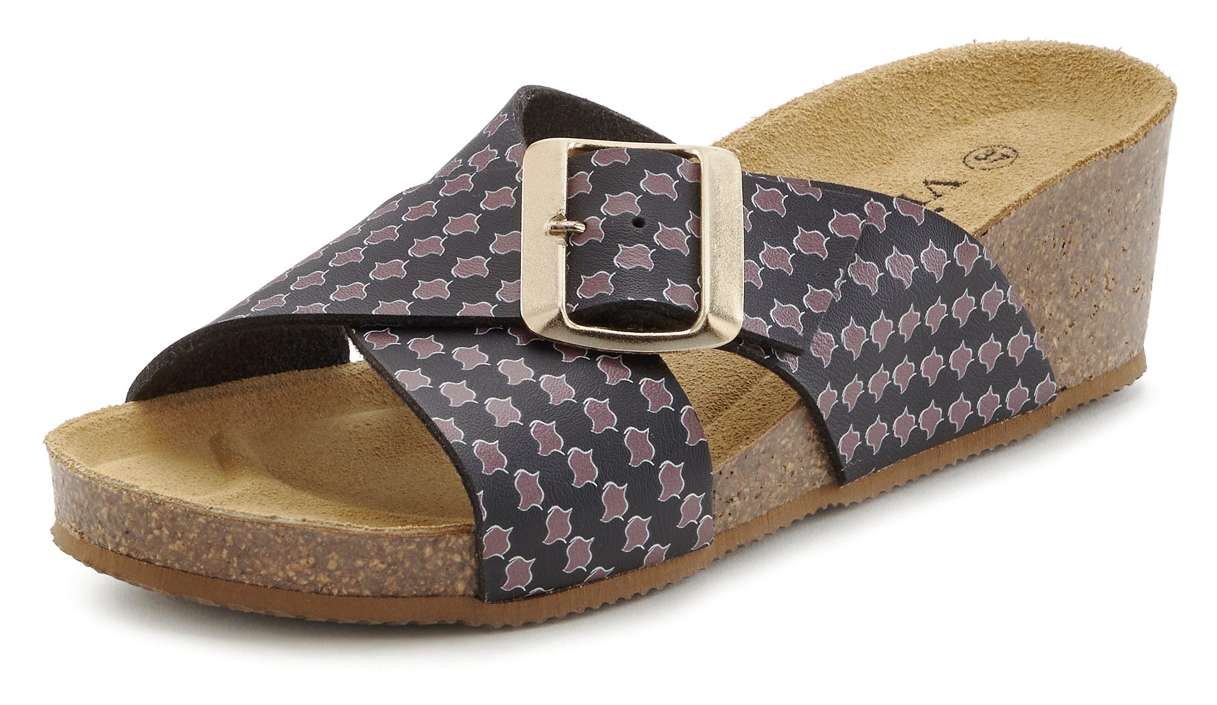 Vivance Sandale, Mule, offener Schuh Pantolette mit Komfortkorkfußbett aus günstig online kaufen