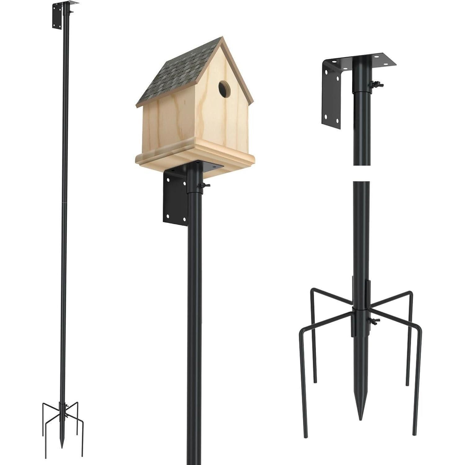 LuxusKollektion Vogelhaus Vogelhaus-Stangenhalterungsset 203 cm Kolibri verstellbar schwarz