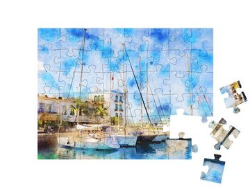 puzzleYOU Puzzle Stadtbild Puerto de Morgan, Insel Gran Canaria, 48 Puzzleteile, puzzleYOU-Kollektionen Historische Bilder