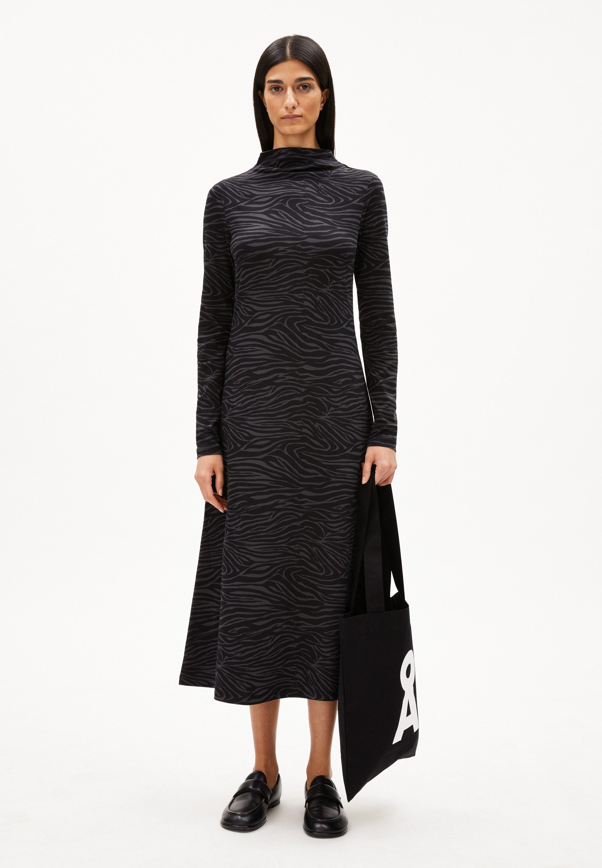 Armedangels Jerseykleid DAILIMAA ZEBRARAA Jerseykleid aus Bio-Baumwoll Mix günstig online kaufen