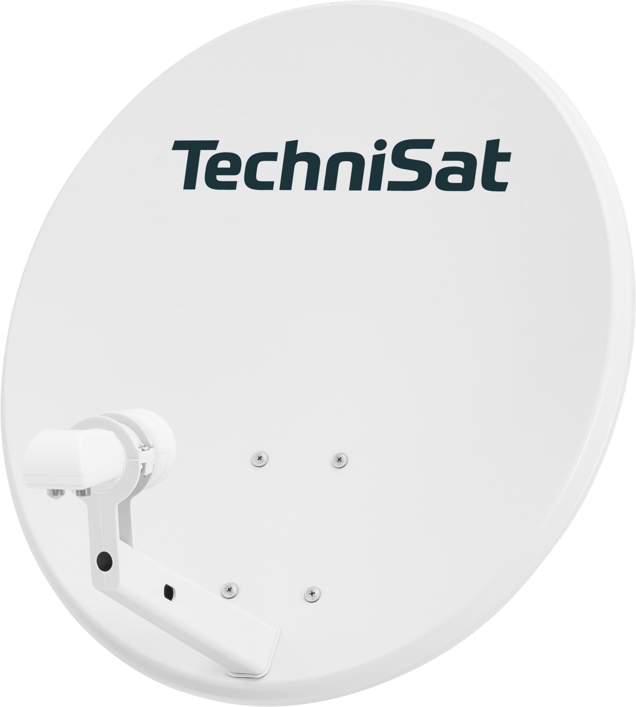 TechniSat TECHNITENNE 60 mit Twin-LNB Sat-Spiegel (60 cm, Stahl, Twin-LNB für 2 Teilnehmer, Ultra-HD-kompatibel, inkl. Masthalterung)