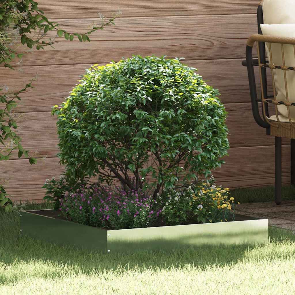 vidaXL Beetumrandung Raseneinfassung 6 Stk. 60 x 60 x 13 cm Edelstahl Silber