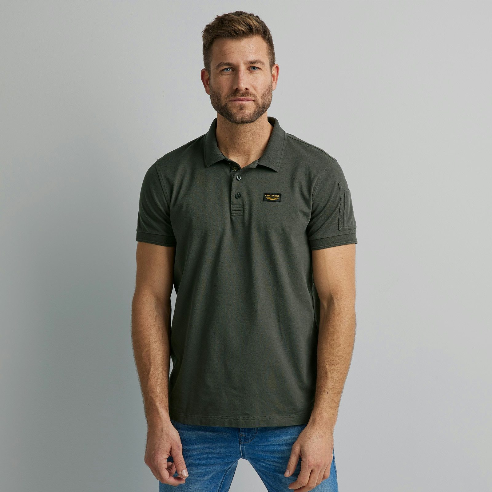 PME LEGEND Poloshirt mit Logostickerei