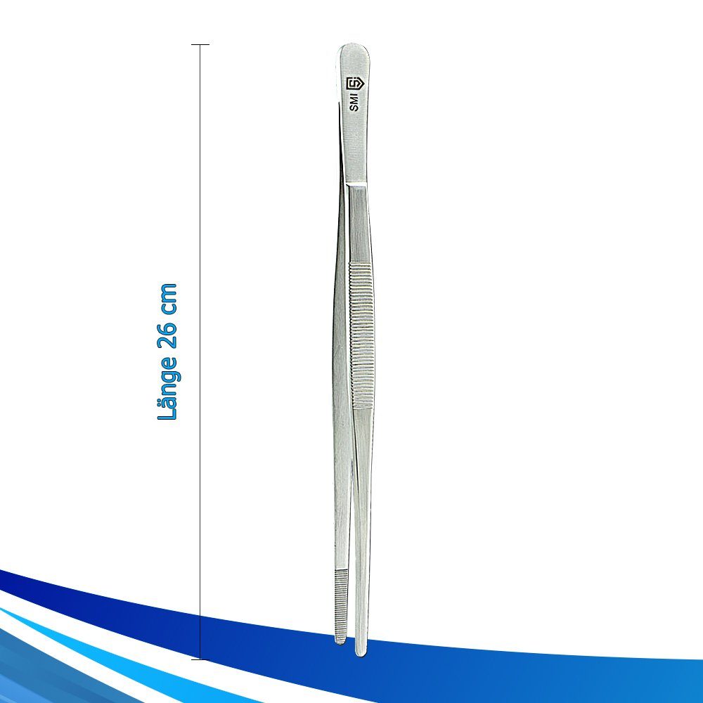 SMI Kochpinzette 1 tlg Küchenpinzette 26 cm Grillpinzette Grillzange Kochpinzette, rutschfester Griff