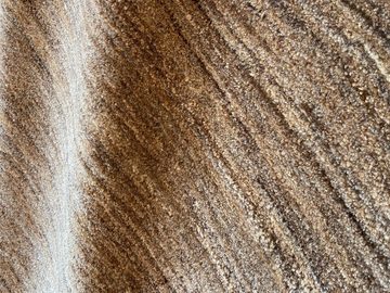 Wollteppich Perserteppich Handgeknüpft Gabbeh Berber Teppich 201x147 Bioteppich, Morgenlandbazar, Höhe: 18 mm, Super Weich, Ungefärbte Schurwolle