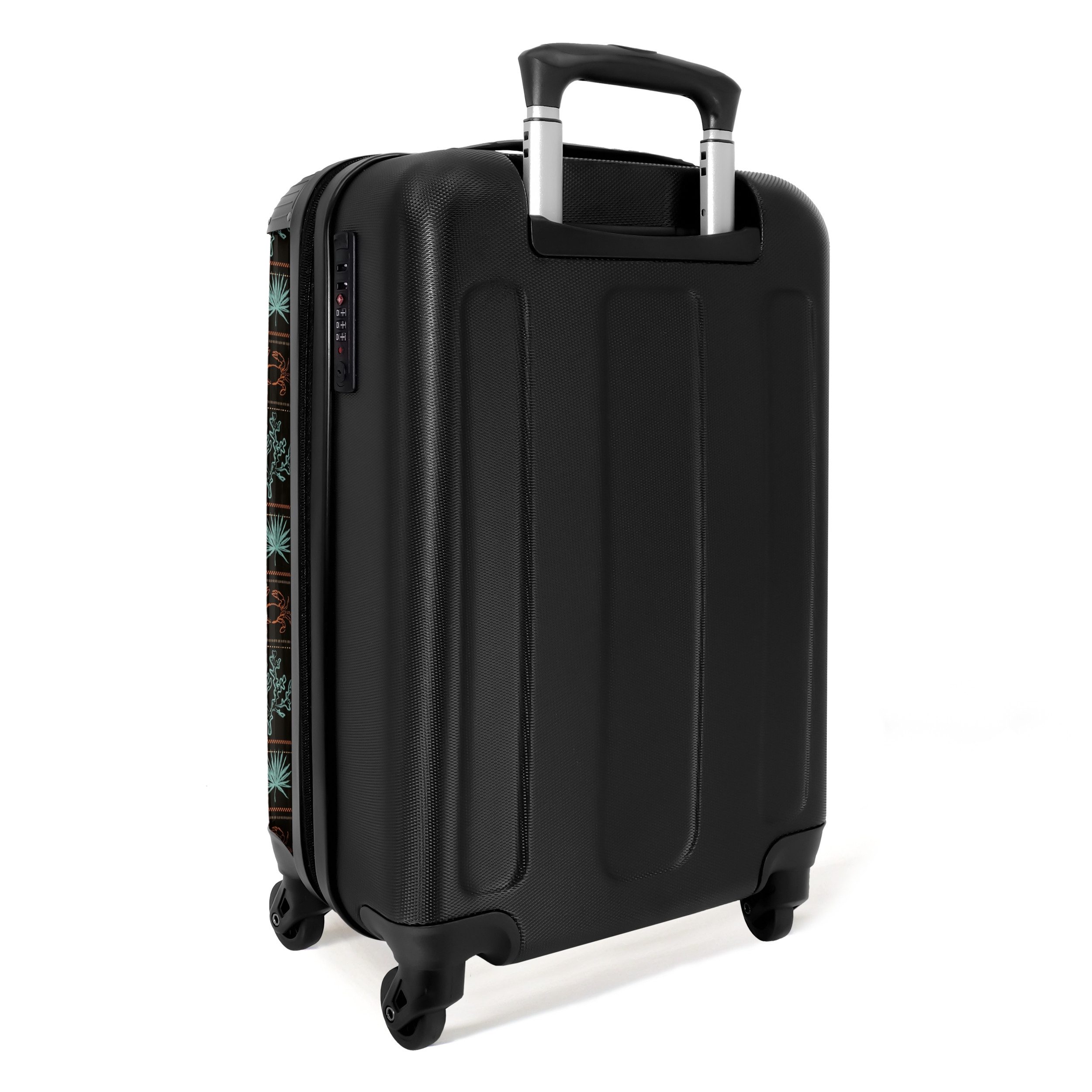 NoBoringSuitcases.com© Hartschalen-Trolley Dunkle Sommer-Vibes Druck 55x35x20cm, 4 Rollen, Kinder Koffer Klein, Trolley Handgepäck, Reisekoffer