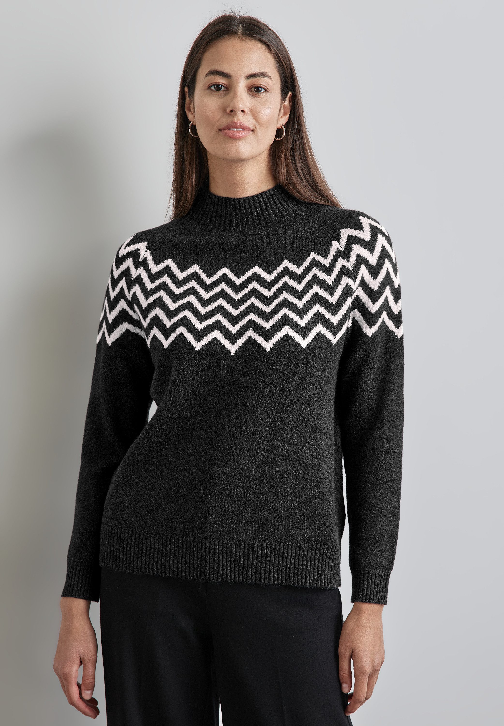 STREET ONE Strickpullover mit grafischem Muster