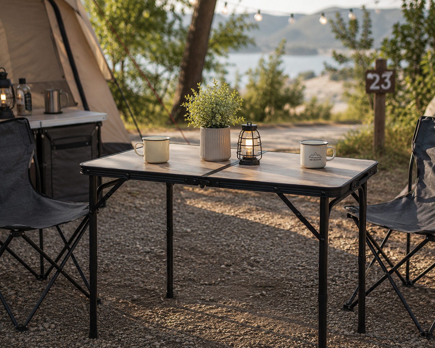 Mojawo Campingtisch Campingtisch Outdoortisch Gartentisch klappbar Alu 90x60x40/70cm