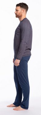 Eskimo Schlafanzug Herren Schlafanzug lang (2 tlg) Single Jersey Qualität