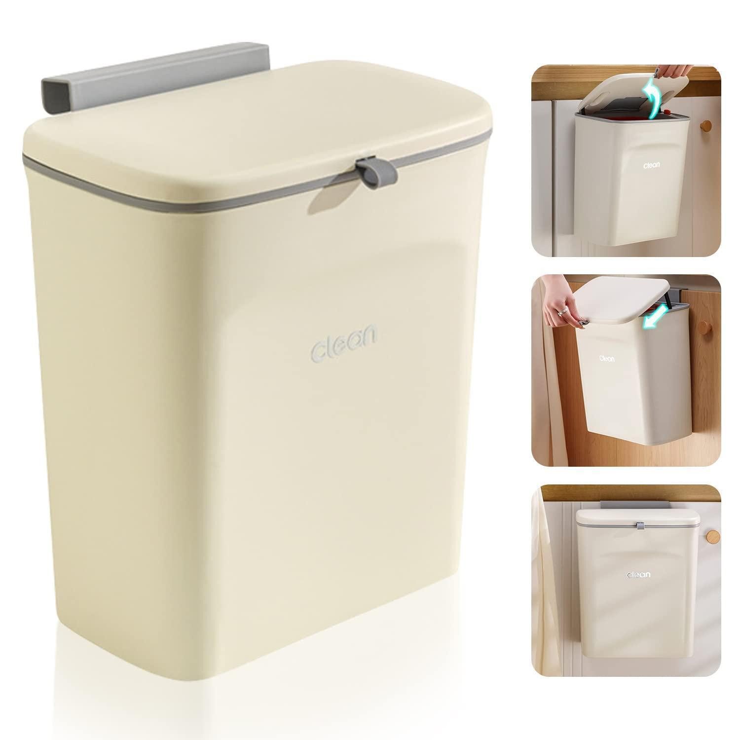 LuxusKollektion Biomülleimer Komposteimer Küche hängend 10L Cream