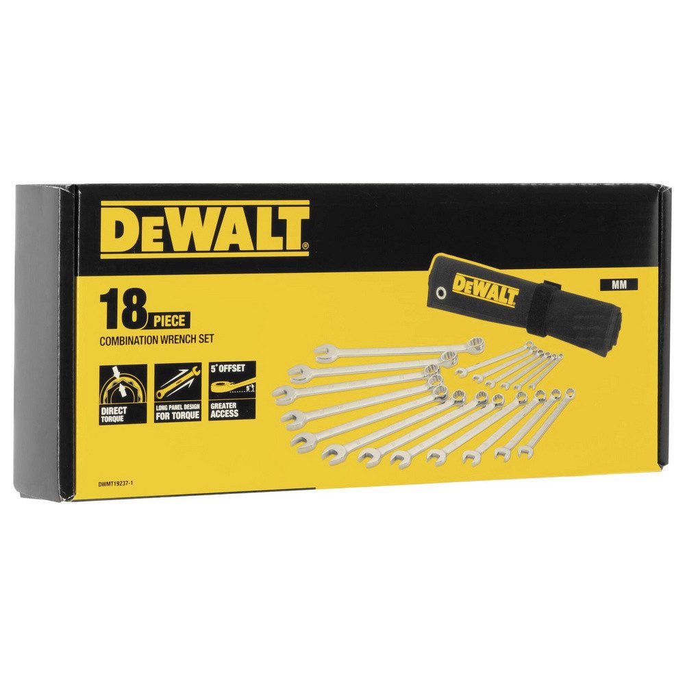 DeWalt Ringschlüssel DEWALT DWMT19237-1 Ring-Maulschlüssel-Satz 18teilig Schlüsselweite (M