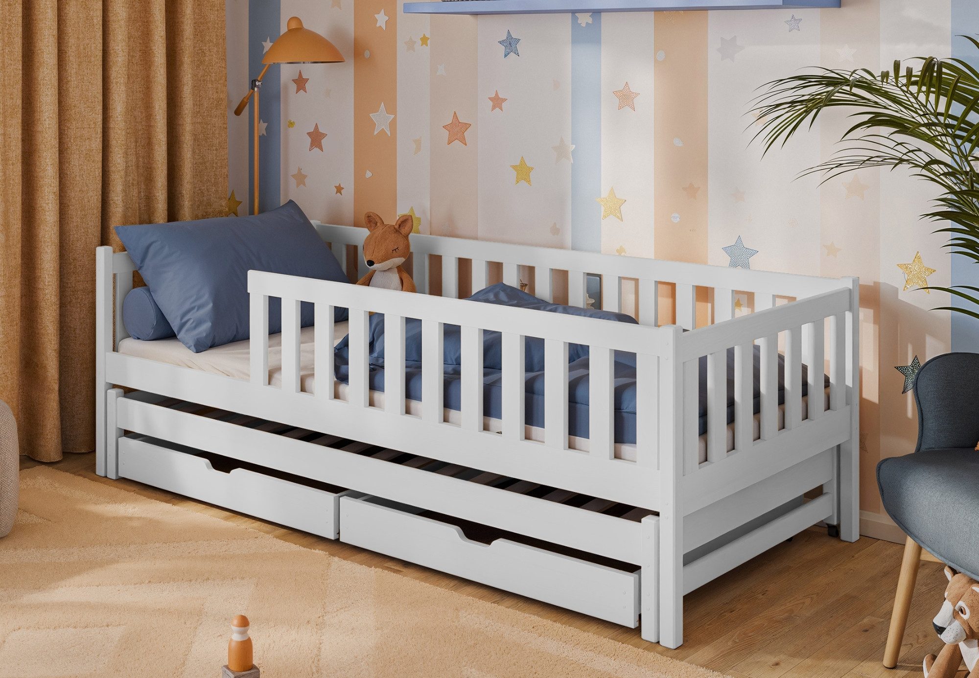 Kids Collective Kinderbett mit Rausfallschutz, Lattenrost günstig online kaufen