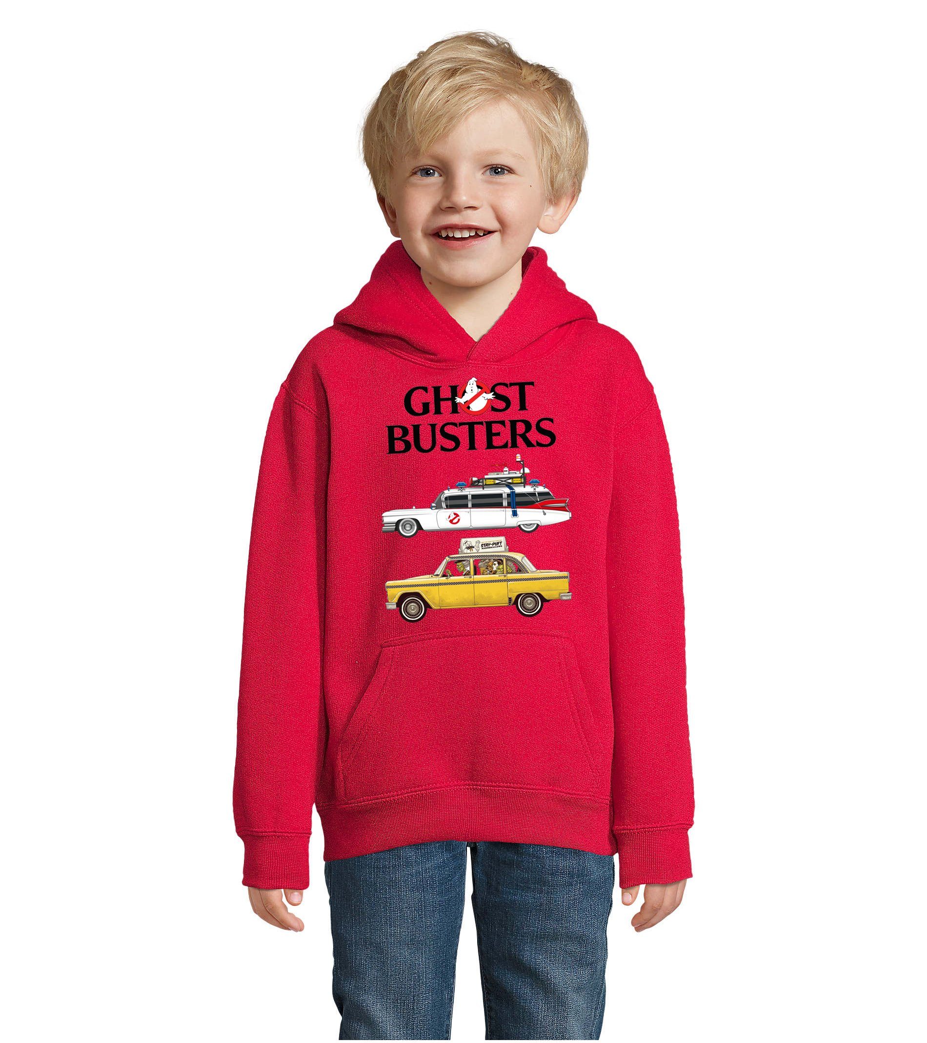 Blondie & Brownie Hoodie Kinder Ghostbusters Cars Auto Geisterjäger Geister Film Ghost mit Kapuze Rot | Sweatshirts