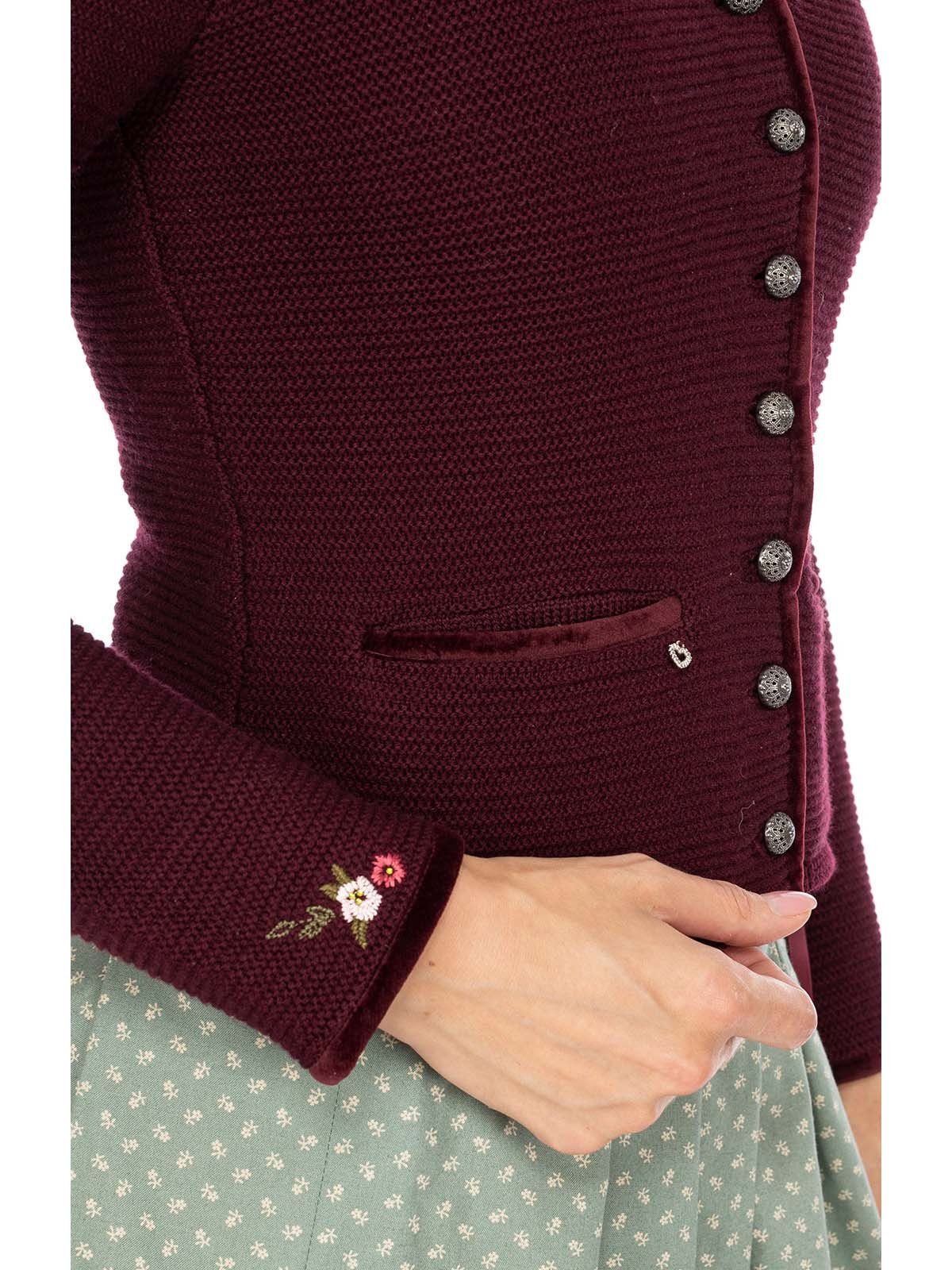 Trachten burgund Trachtenjacke MALTA & unbekannt Wensky Strickjacke Spieth