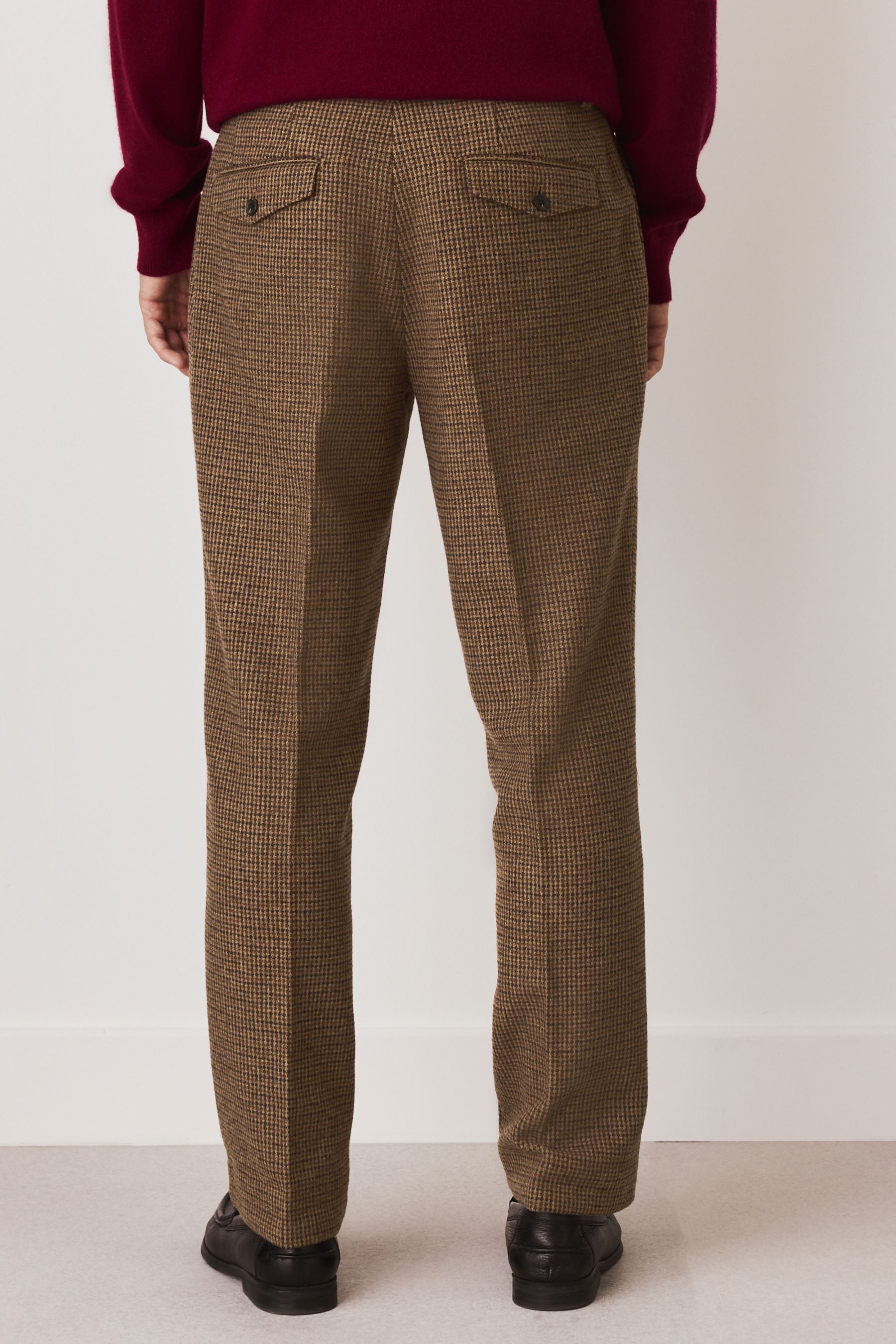 Next Stoffhose Strukturierte Hose mit Hahnentrittmuster und Wolle (1-tlg) günstig online kaufen