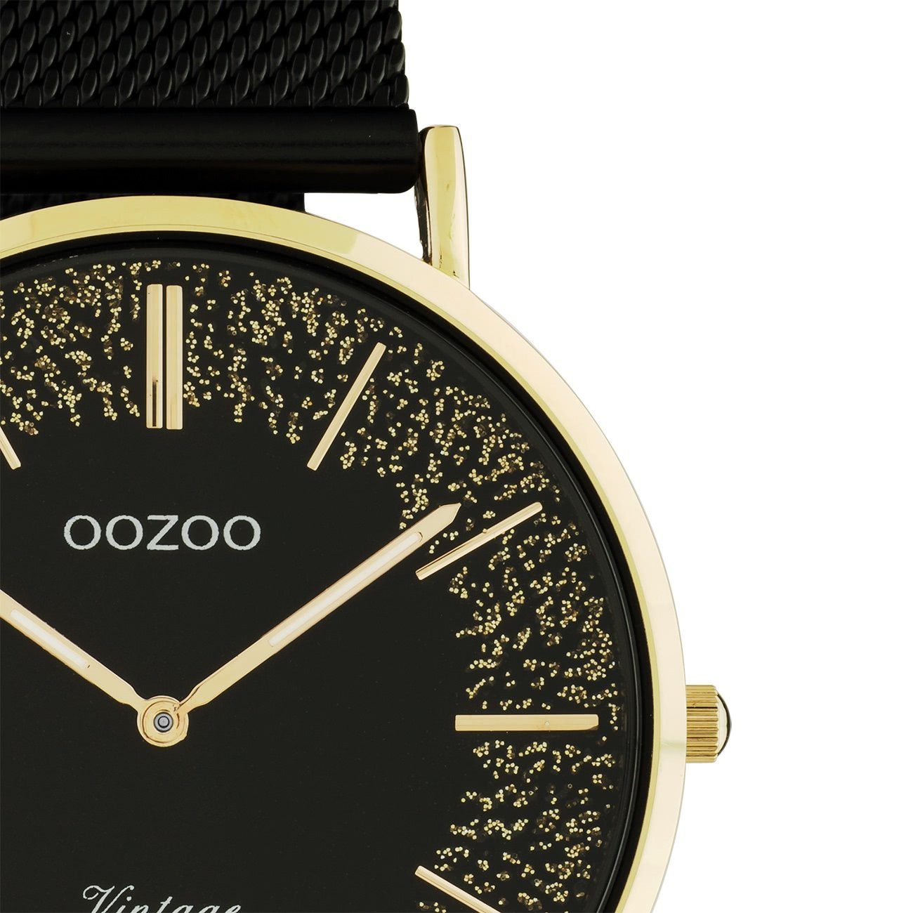 OOZOO Quarzuhr Oozoo Damen Armbanduhr Vintage Series, (Analoguhr), Damenuhr rund, groß (ca. 40mm) Metall, Mesharmband, Casual-Style