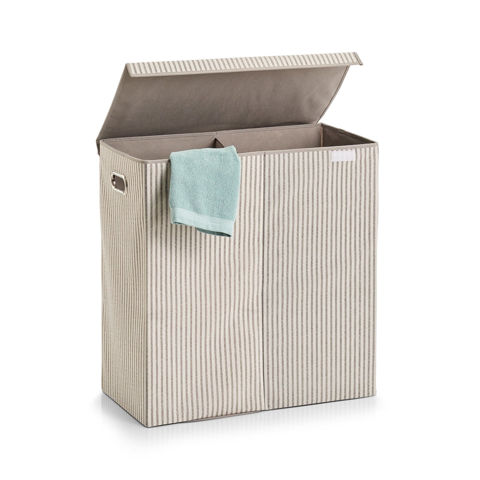 Zeller Present Wäschetonne Корзины для белья Stripes 2 Fächer (Stück, 1 St., 1 Корзины для белья), Wäschebox Wäschetonne
