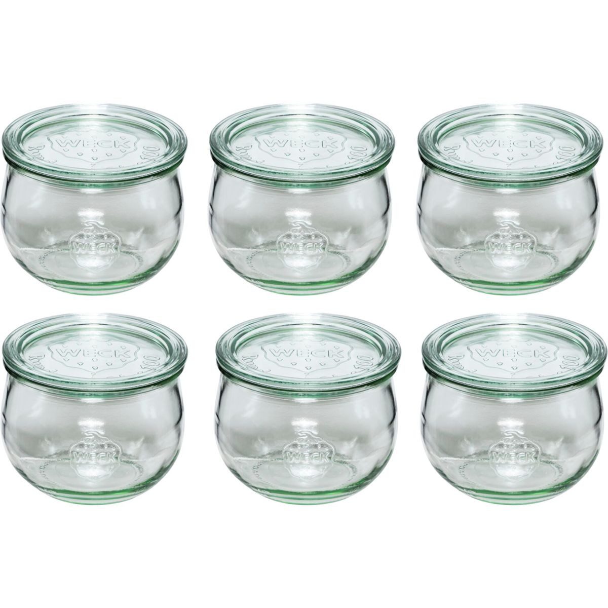 WECK Karaffe Tulpenform-Glas 580ml 6er Pack