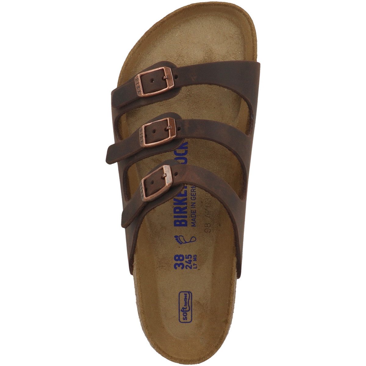 Birkenstock Florida SFB geöltes Nubukleder Weichbettung normal Sandale Sandaletten, Sommerschuhe, Badeschuhe, Riemchen, Schlappen