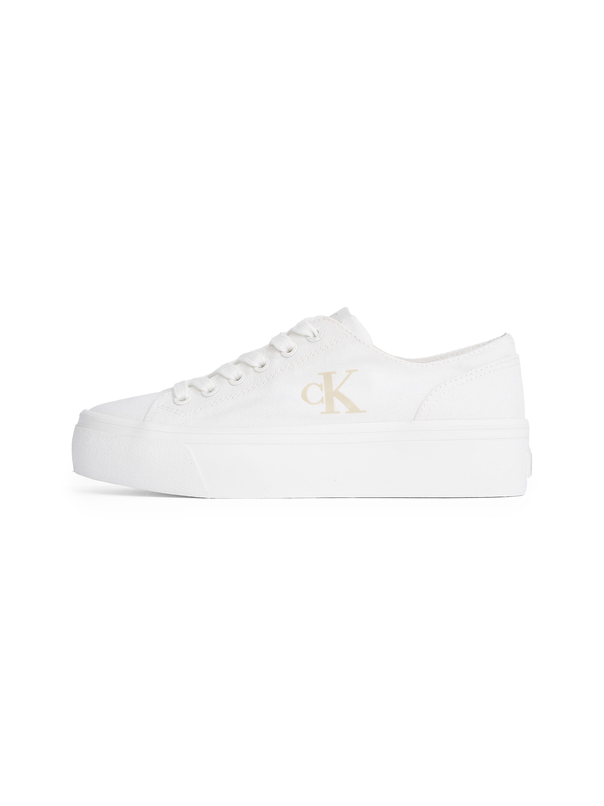 Calvin Klein Jeans VULC FLATFORM LOW CV MG Plateausneaker Schnürschuh, Freizeitschuh, Halbschuh mit seitlichem Logo – Bild 4 von 5