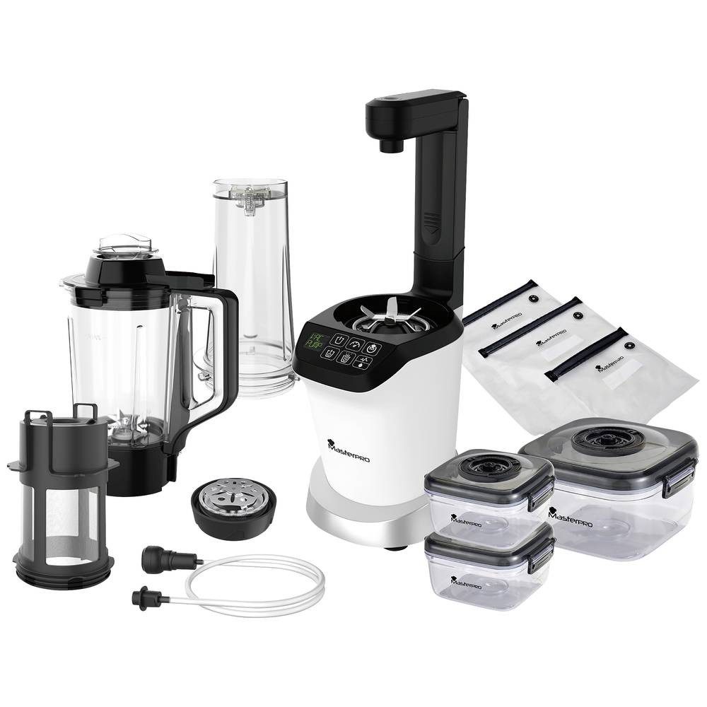 MasterPRO Standmixer Vakuum-Mixer-Set 1000 W, 1.5 l, TRIO NUTRIMIX, Vakuum-Mixen, mit Luftabsaugung, mit Smoothie-Funktion