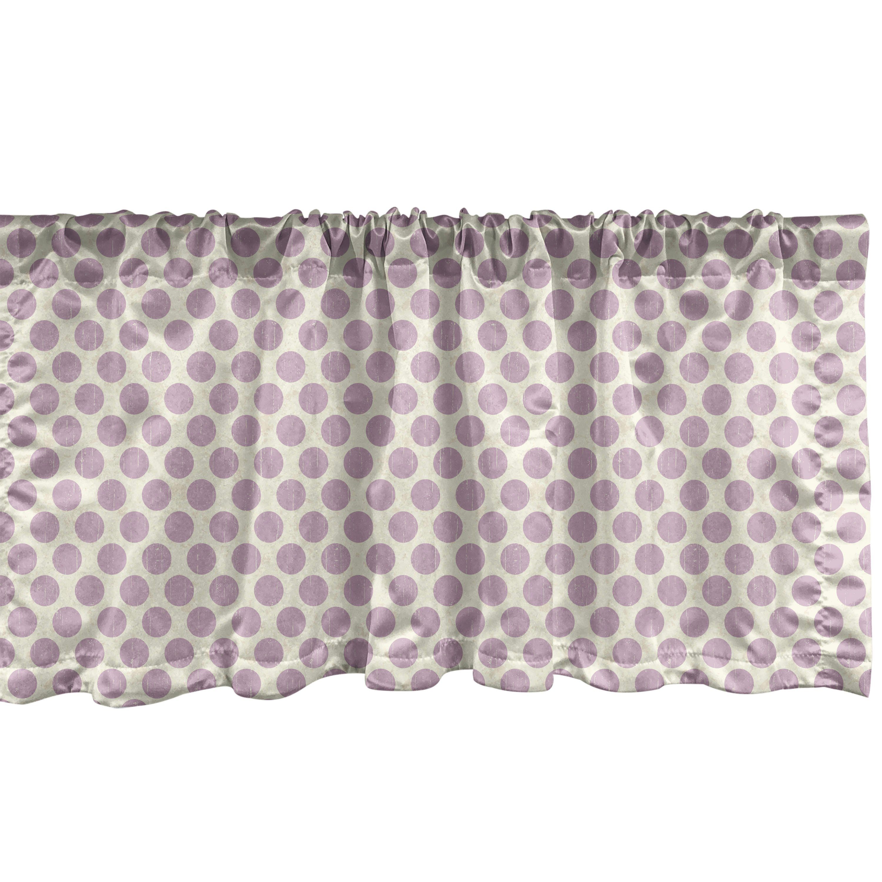 Scheibengardine Vorhang Volant für Küche Schlafzimmer Dekor mit Stangentasche, Abakuhaus, Microfaser, geometrisch Monochrome Tupfen