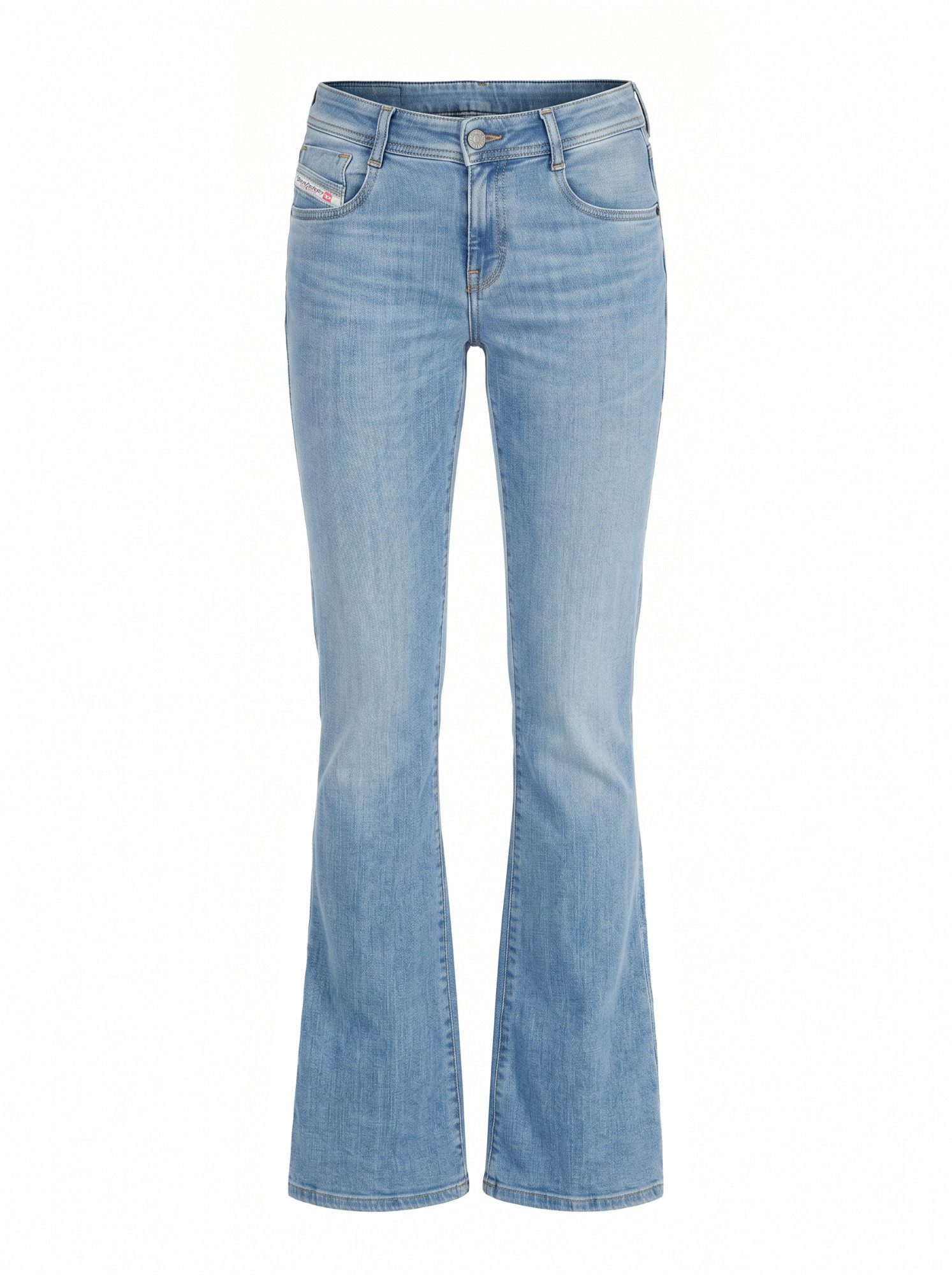 Diesel Bootcut-Jeans schmale, ausgestellte Beinform - D-EBBEY 09H61 - Länge:30 Extra-lang für einen ausgeprägten Faltenwurf