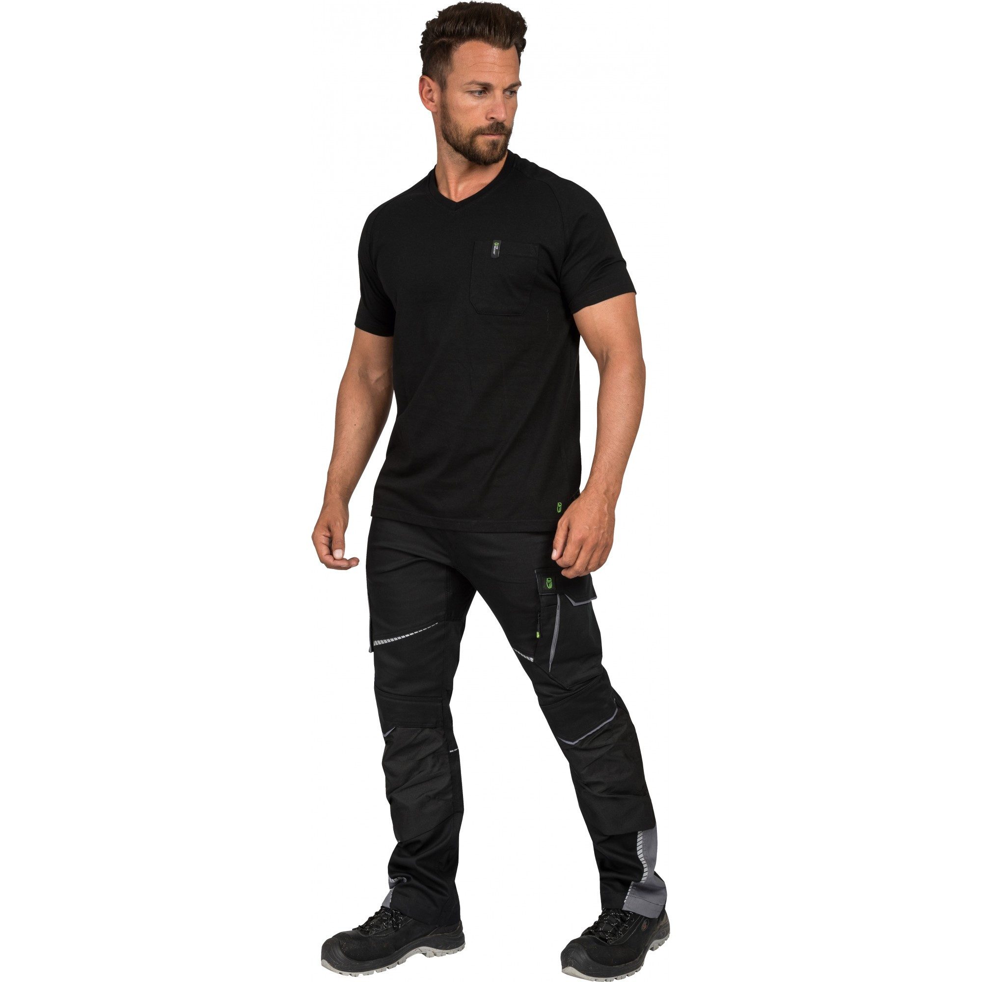 Leibwächter T-Shirt Flex-Line Herren T-Shirt (Funktions T-Shirt aus Baumwollmischung, mit Brusttasche) pflegeleichtes, atmungsaktives & antibakterielles Arbeitsshirt