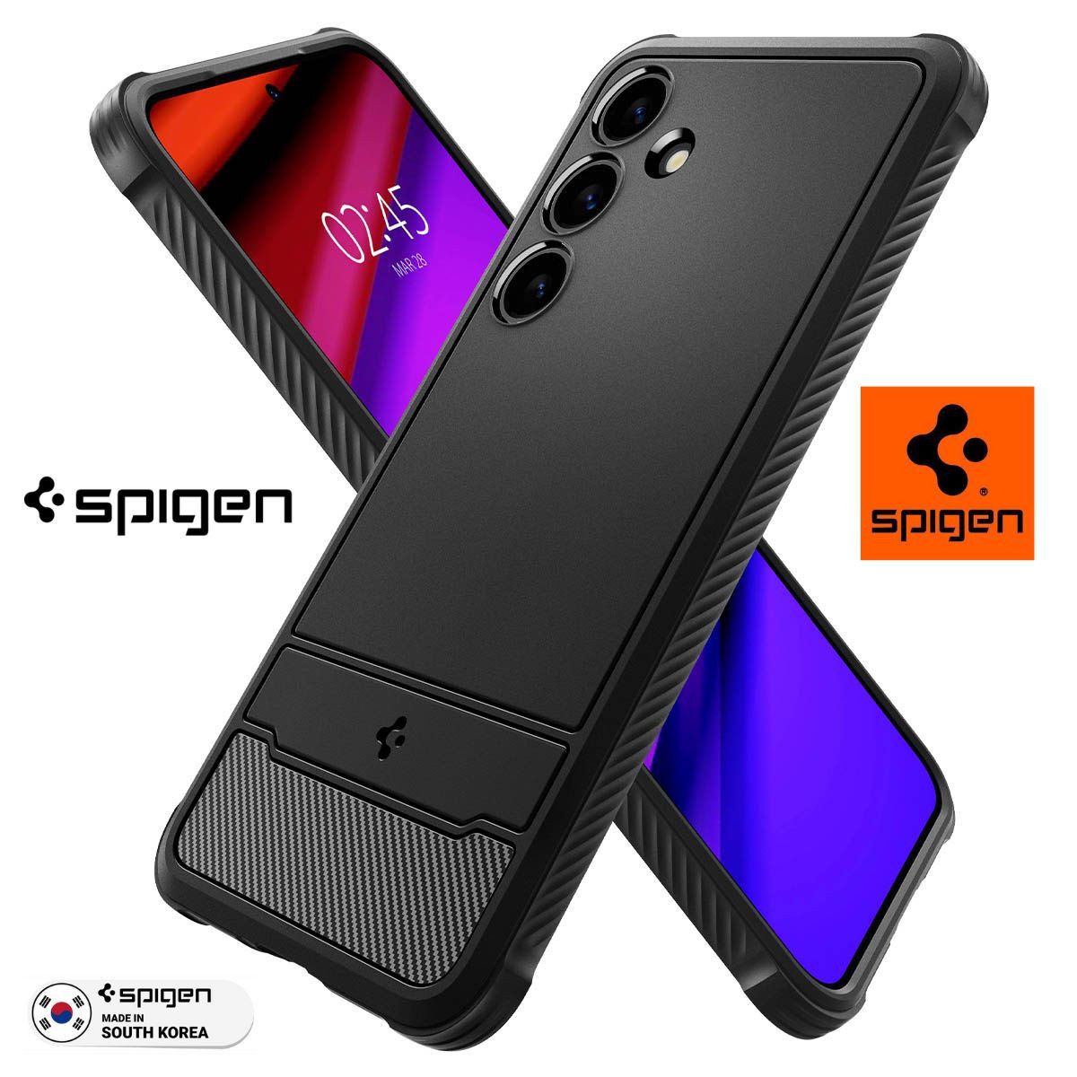 Spigen Handyhülle Handyhülle für Samsung Galaxy s24 Schutzhülle Hülle Case Cover, für Samsung Galaxy s24 Ultra, Kabelloses Laden, Robust, Schocksicher