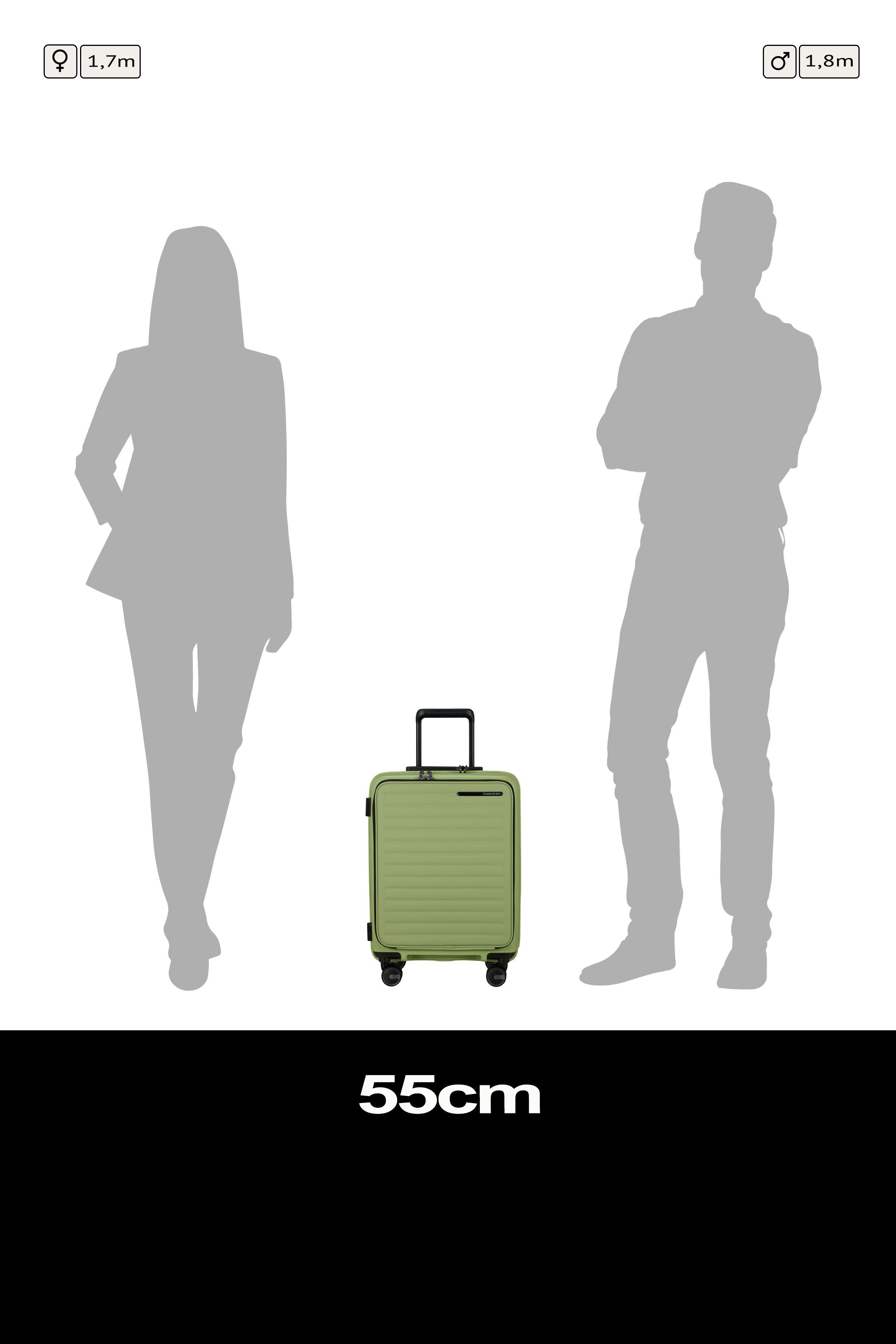 Samsonite Hartschalen-Trolley RESTACKD, verschiedene Größen und Farben, 4 Rollen, für Urlaub, Reise, Ferien und Geschäftsreise, mit Volumenerweiterung