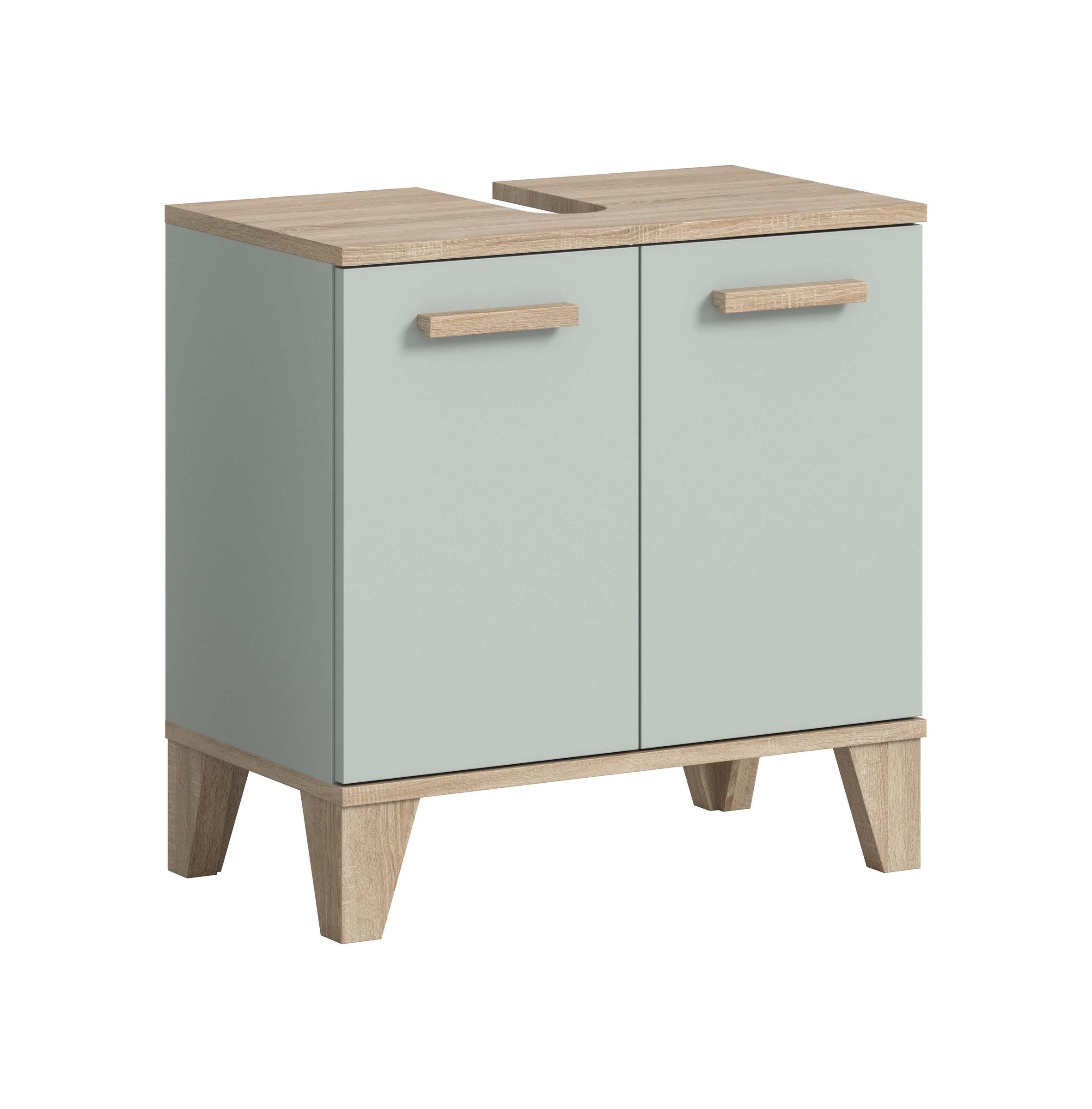 freiraum Waschbeckenunterschrank Star in Hellgrün - 60x61x34cm (BxHxT)