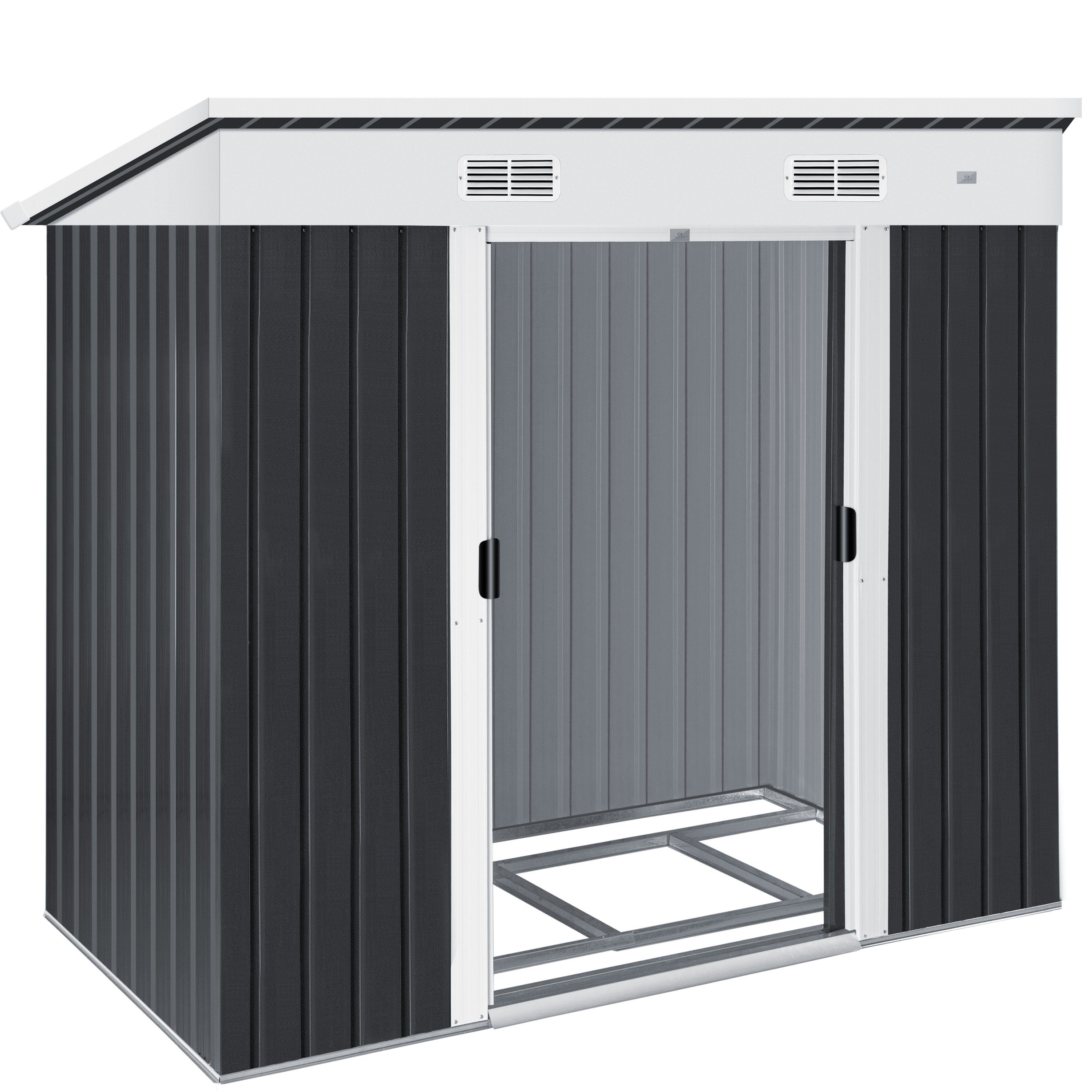 KESSER Gartenhaus, Gerätehaus Metall 3,4 m³ mit Fundament 196x122x180 cm