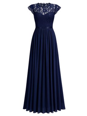 ZWY Dirndl Abendkleid A-Linien-Kleid festlich V-Ausschnitt Cocktailkleid Lange