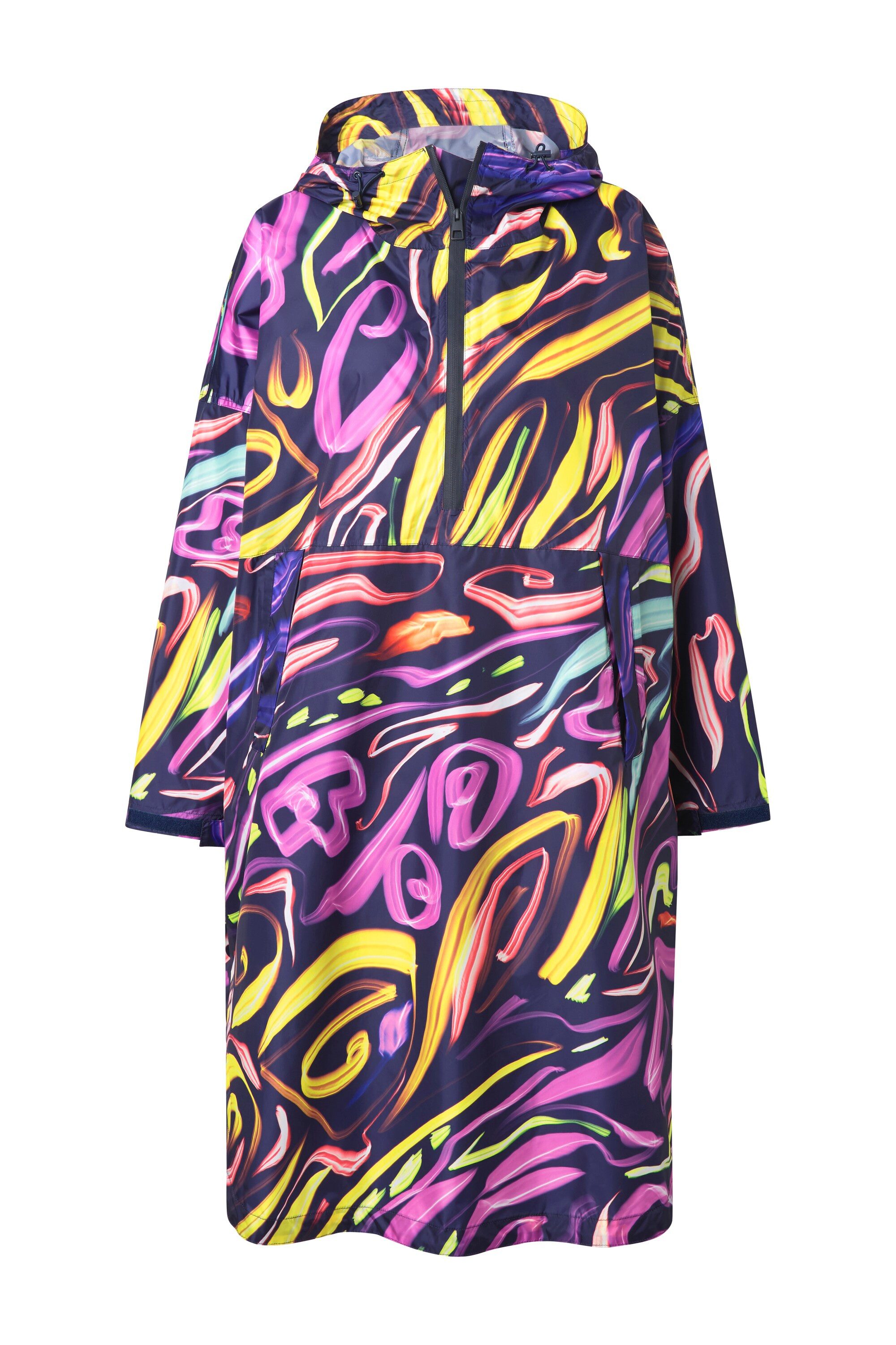 Funktionsjacke Funktions-Regencape Unisex Print Kapuze