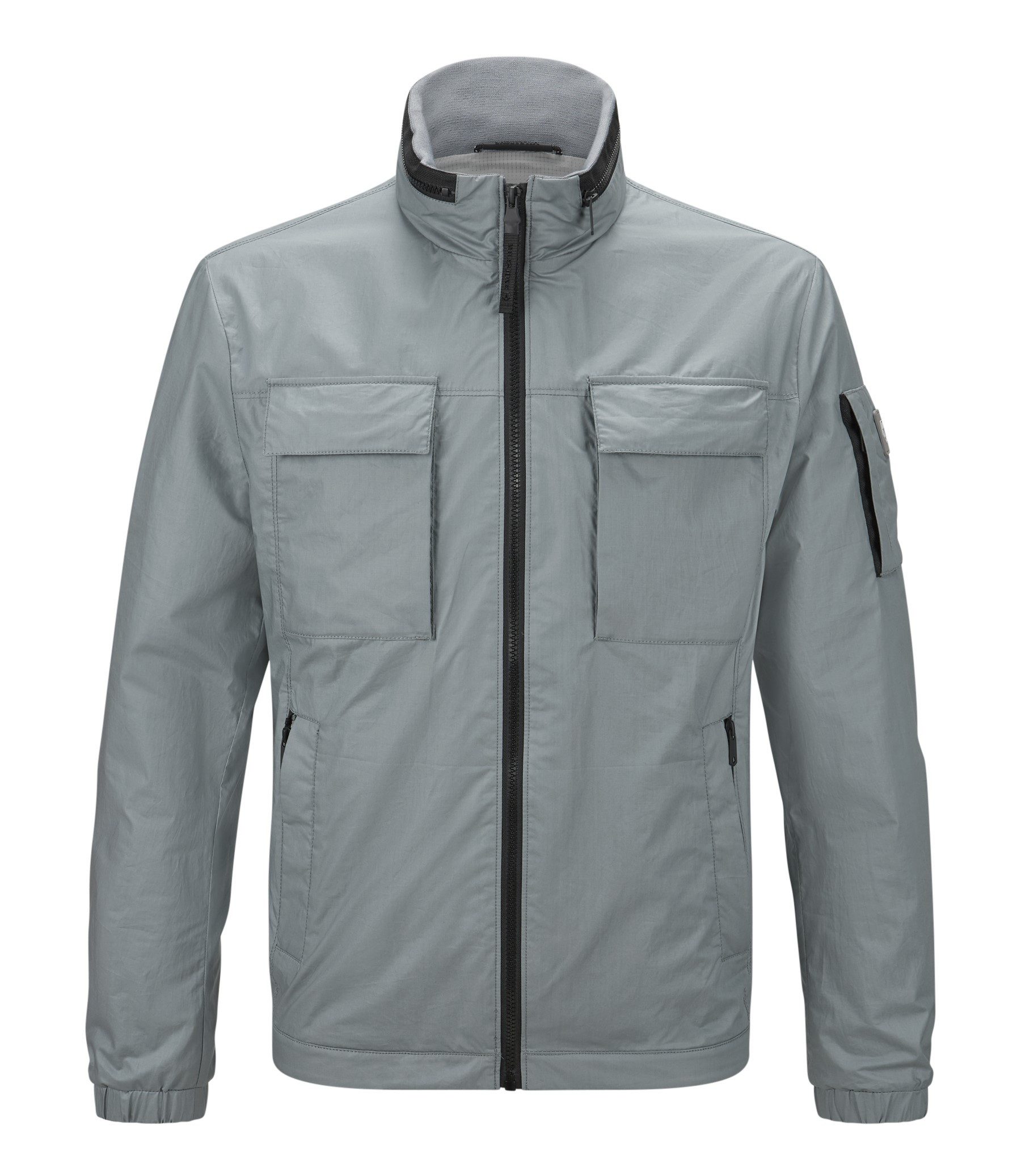 Milestone Sommerjacke MSOxford Beschichtung mit leichtem Glanz und integrierter Kapuze