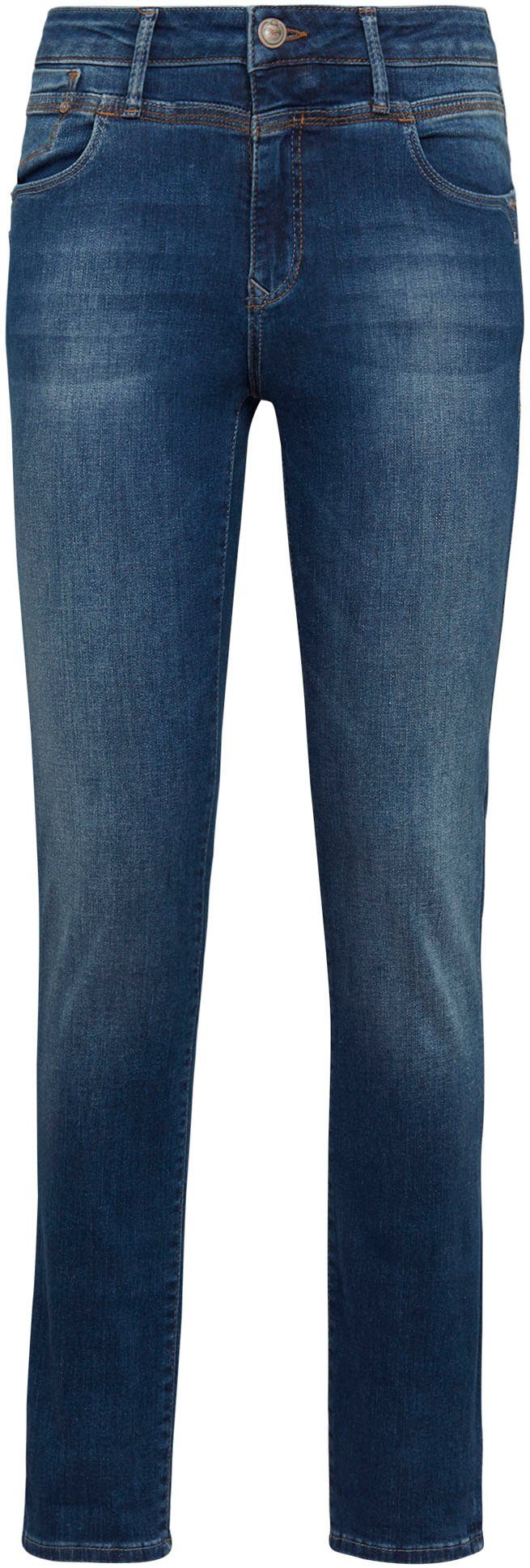 Mavi mit blue) Denimqualität hoher fit angenehm memory (mid SOPHIE-MA Formstabilität aus deep weicher Slim-fit-Jeans