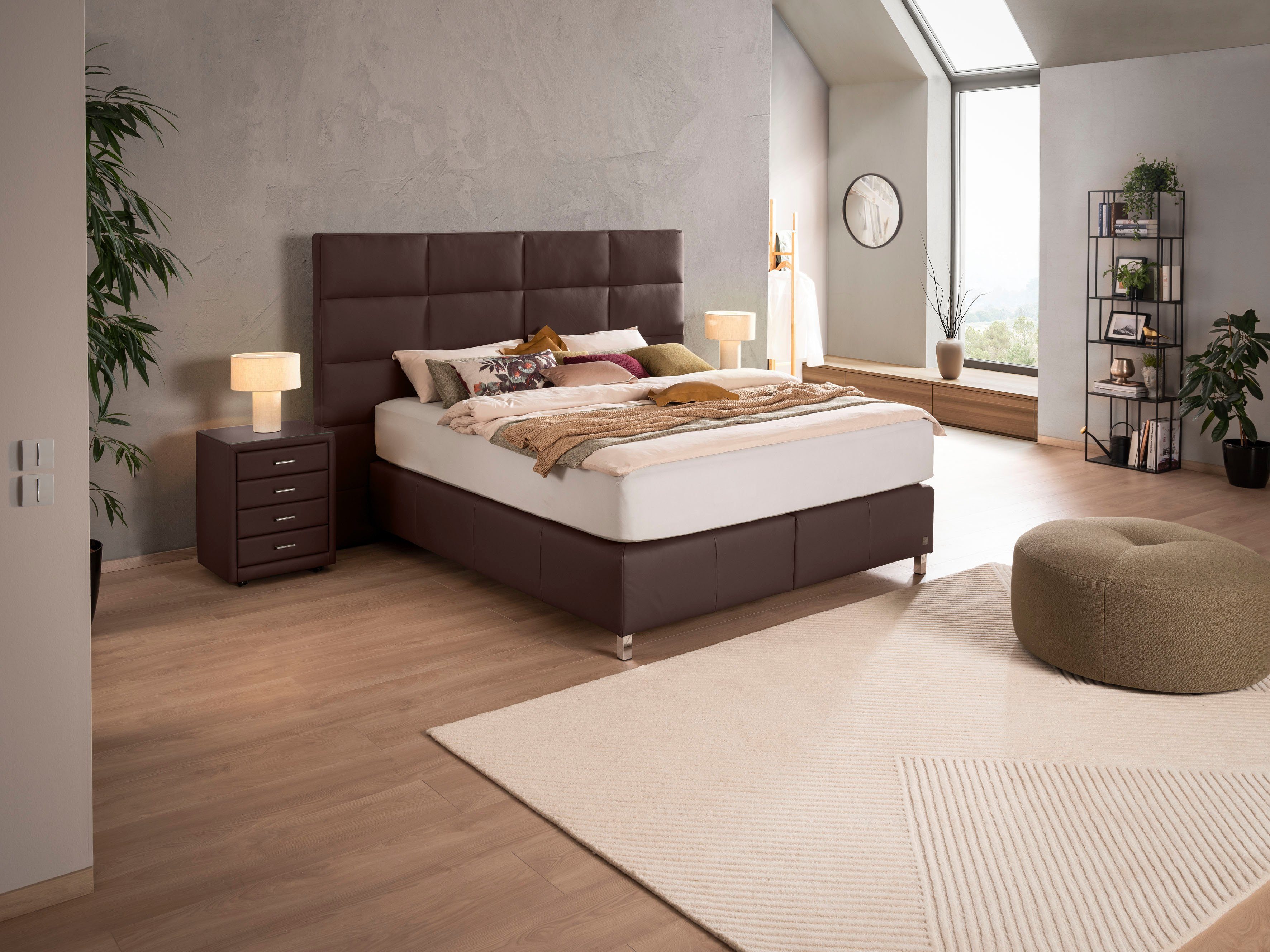 alina Boxspringbett Paige, hohes Kopfteil, in unterschiedlichen Ausführungen erhältlich