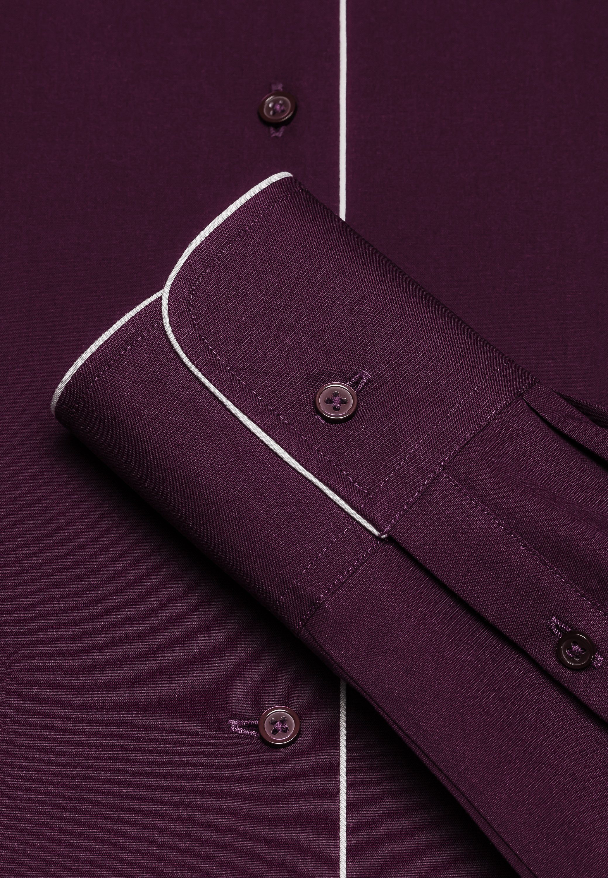 Vincenzo Boretti Klassische Bluse leicht tailliert Kelchkragen günstig online kaufen