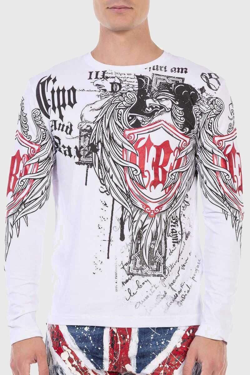 Cipo & Baxx Sweater Sweatshirts (1-tlg) mit trendigen Print