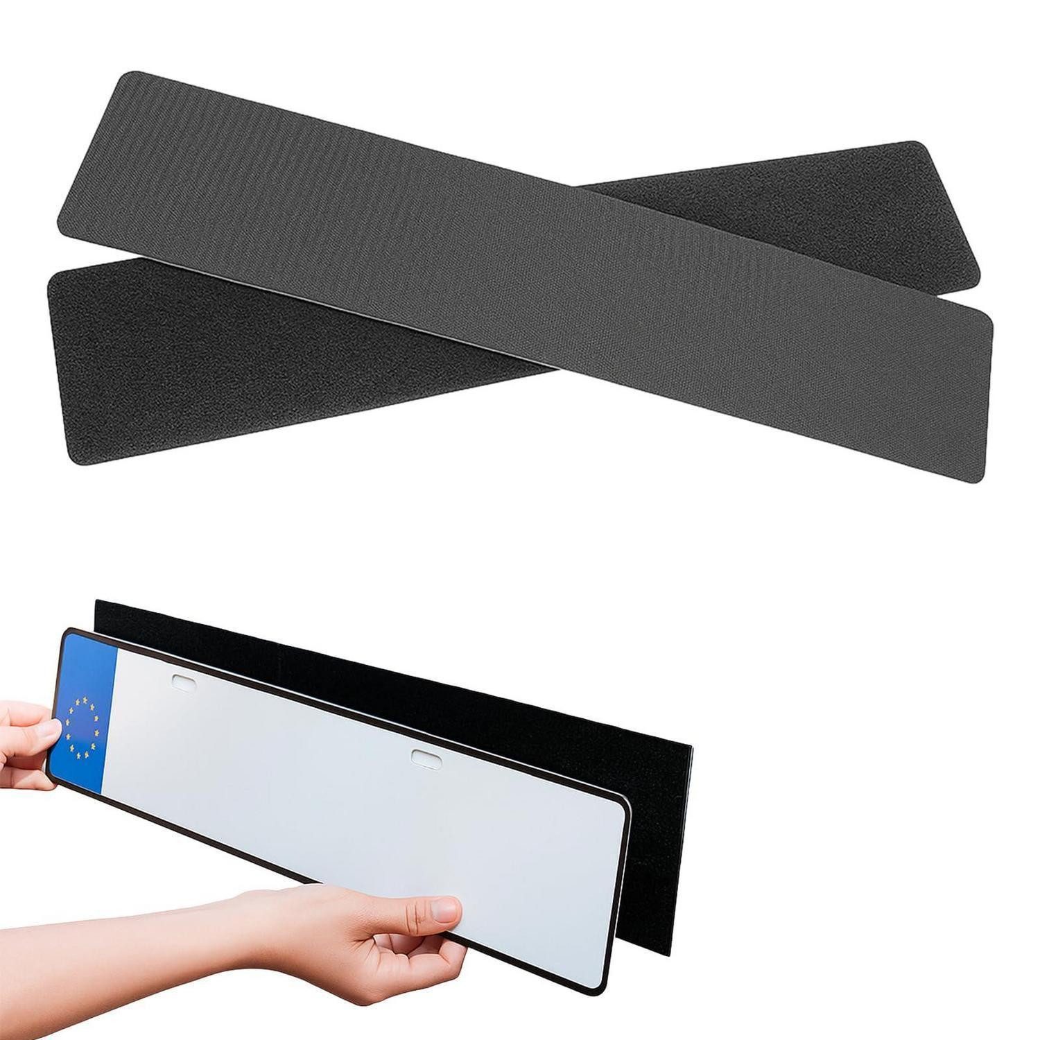 LuxusKollektion Kennzeichenhalter Kennzeichenhalter Klett selbstklebend extra stark für Pkw