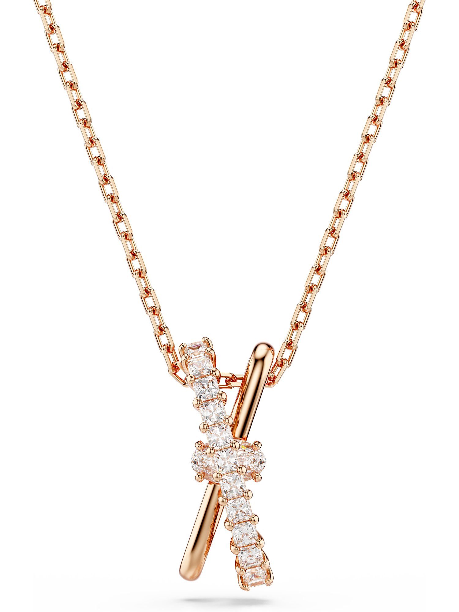 Collier Swarovski Damen-Kette Metall Swarovski-Kristall