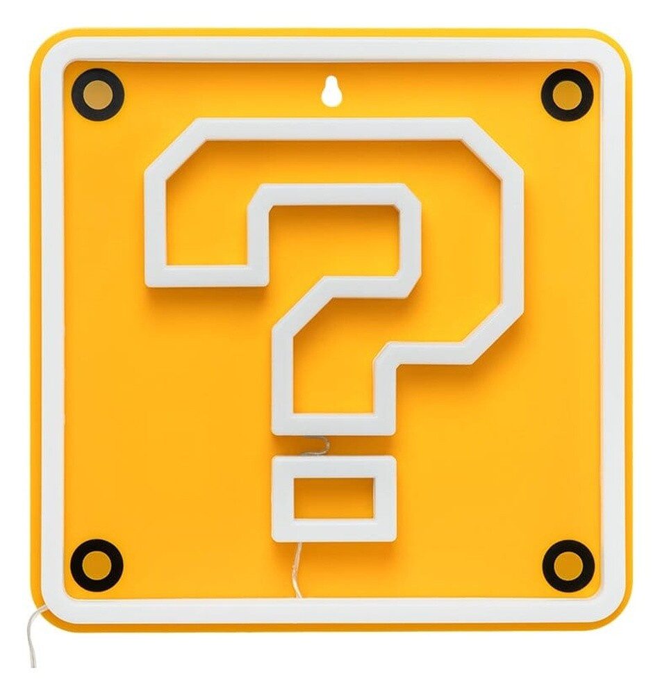 Paladone LED Dekolicht Super Mario LED Neon Wandleuchte Question Block 24 x 24 cm