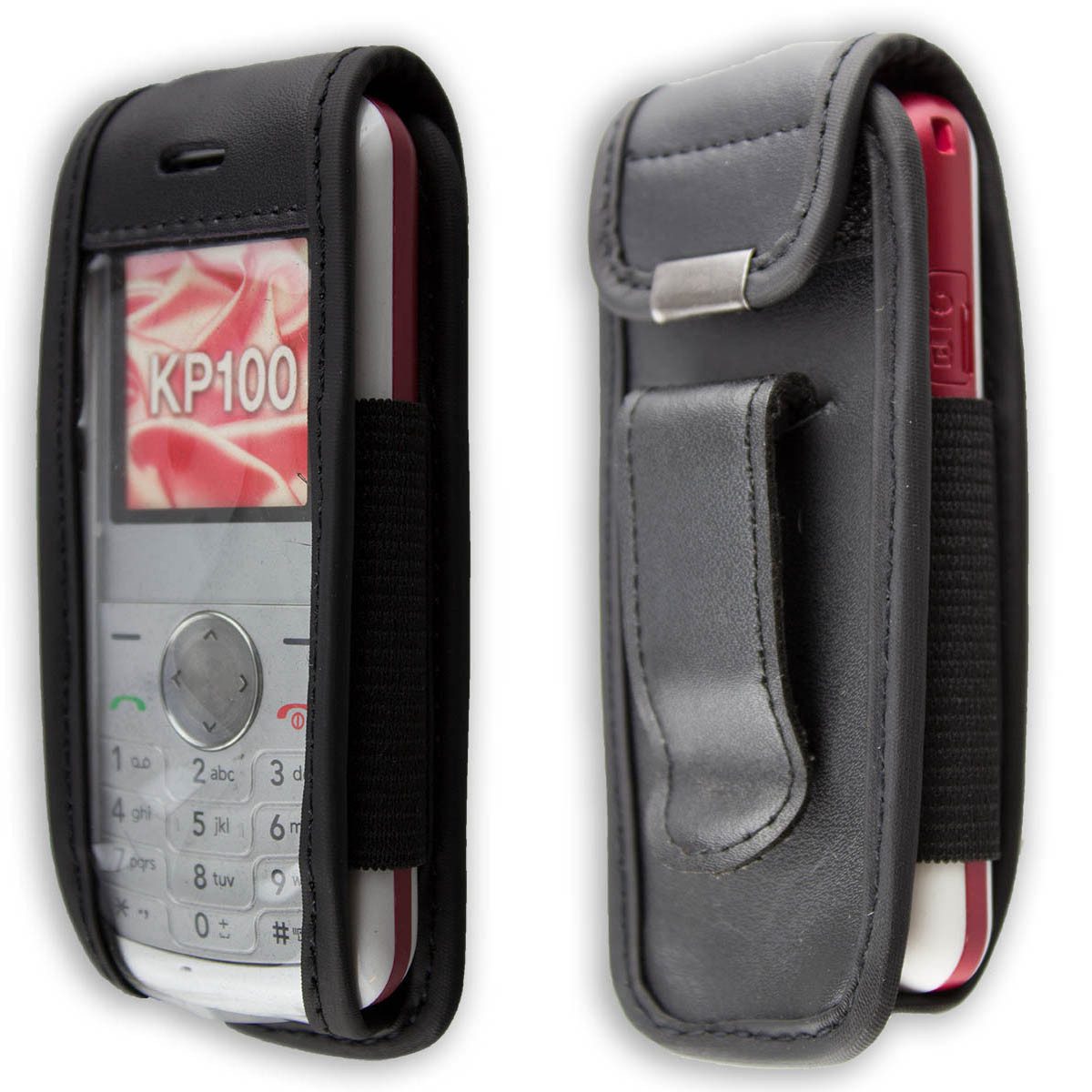 caseroxx Handytasche Ledertasche mit Gürtelclip für LG KP100 (Einzelartikel, 1-tlg., Ledertasche mit Gürtelclip)