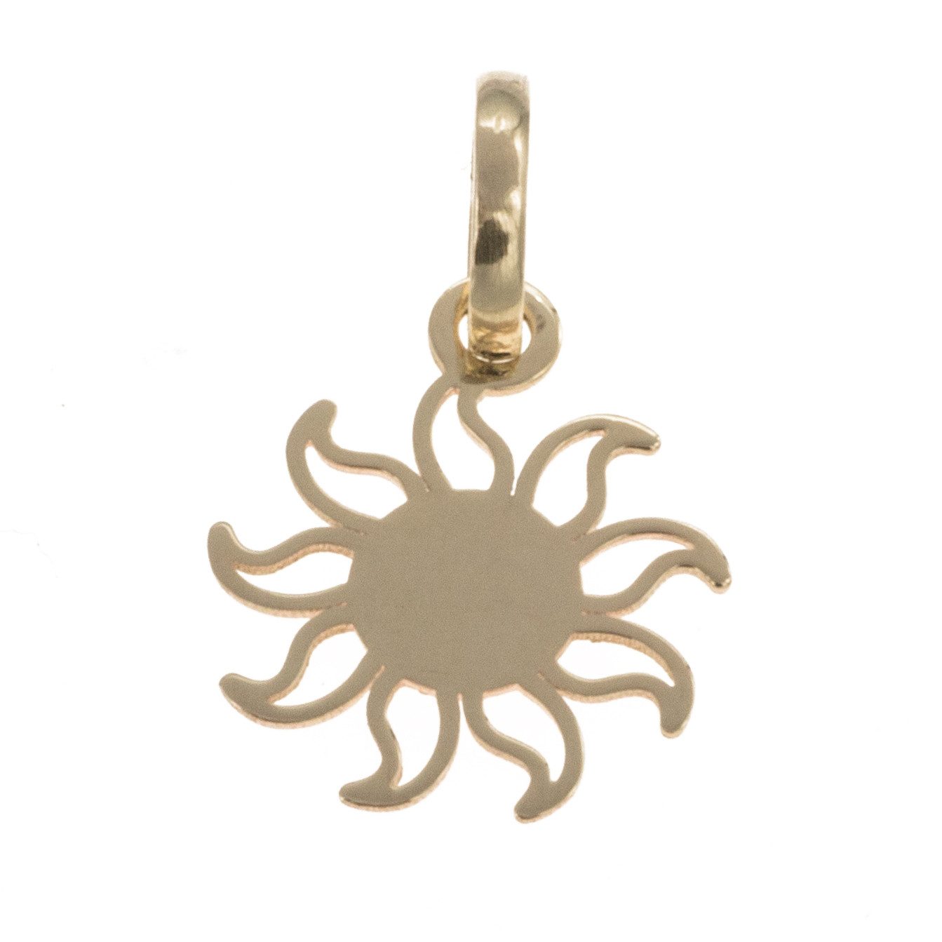 Sonnenanhänger Anhänger Sonne 1,28 cm 585 Gold 14 Karat