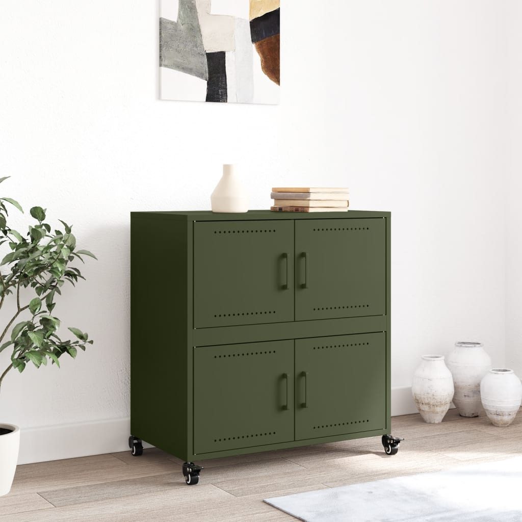 vidaXL Sideboard Sideboard Olivgrün 68x39x72 cm günstig online kaufen