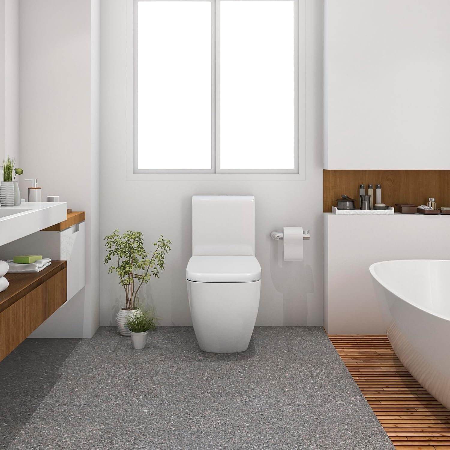 Woltu WC-Sitz (1-St), mit Absenkautomatik Duroplast Softclose Antibakterielle