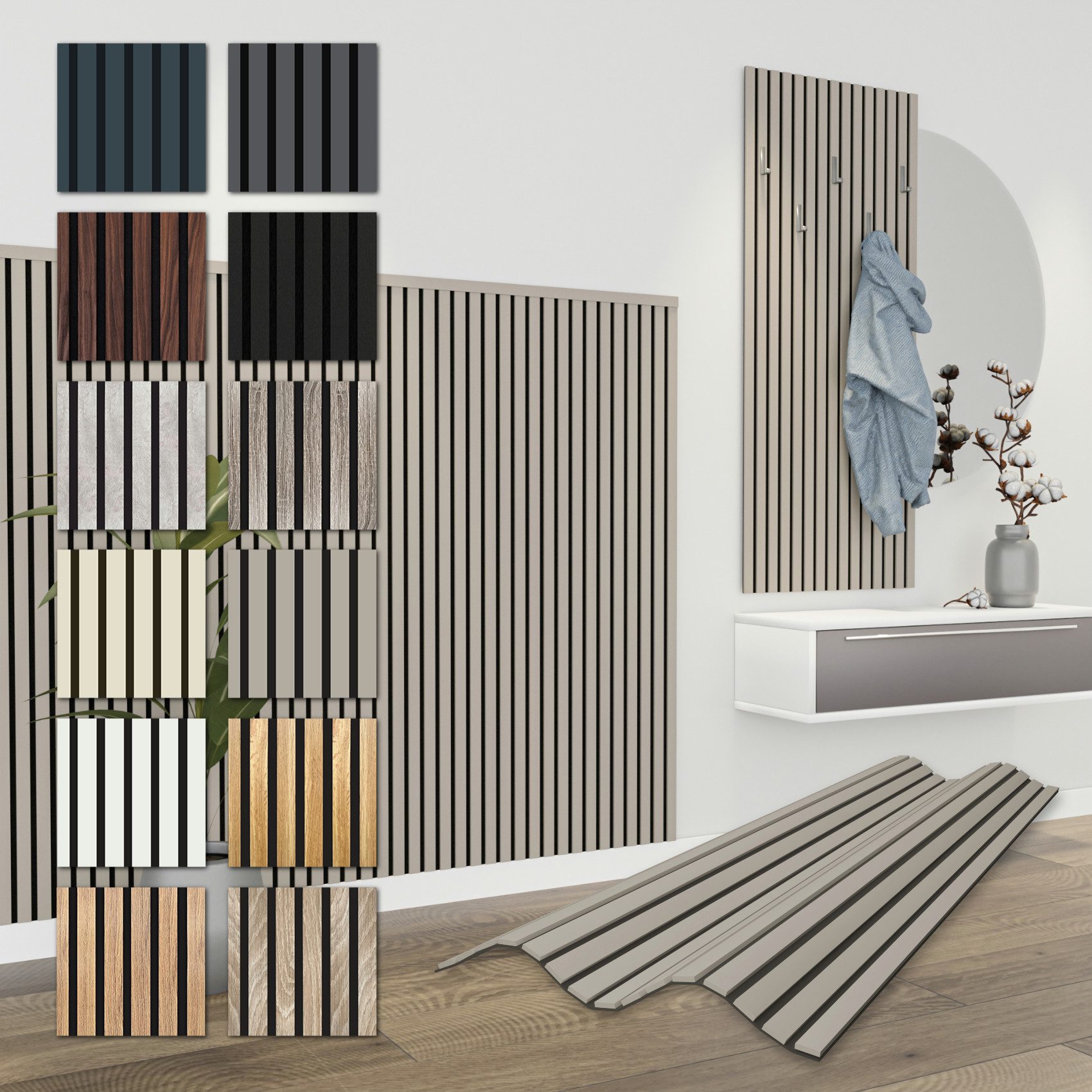 Hexim Wanddekoobjekt APH02 (Akustikpaneele 138,5x60cm Holz Comfort - flexib günstig online kaufen