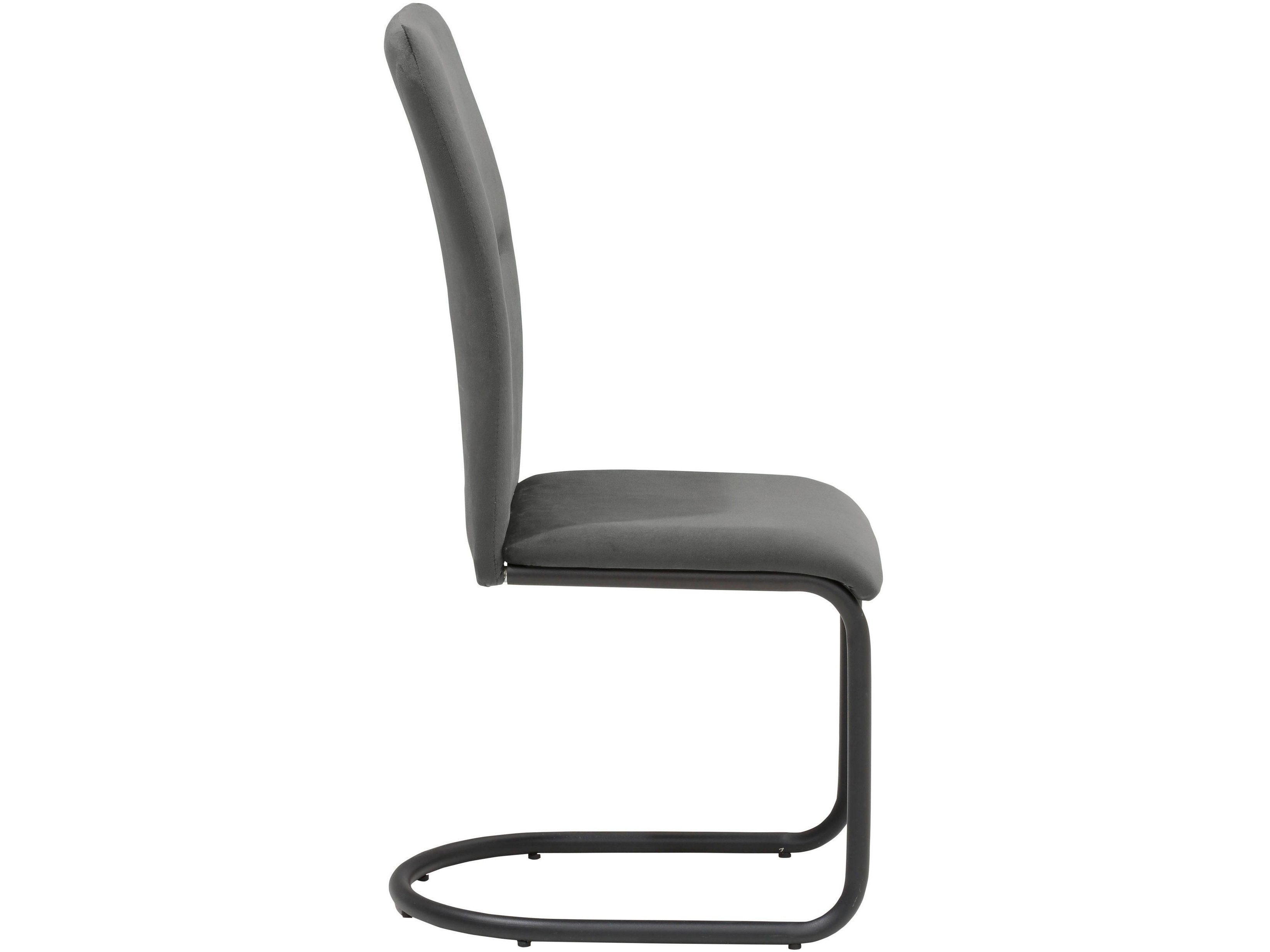 loft24 Freischwinger Fred (Set, 2 St), Esszimmerstühle, Samtbezug, Metallgestell