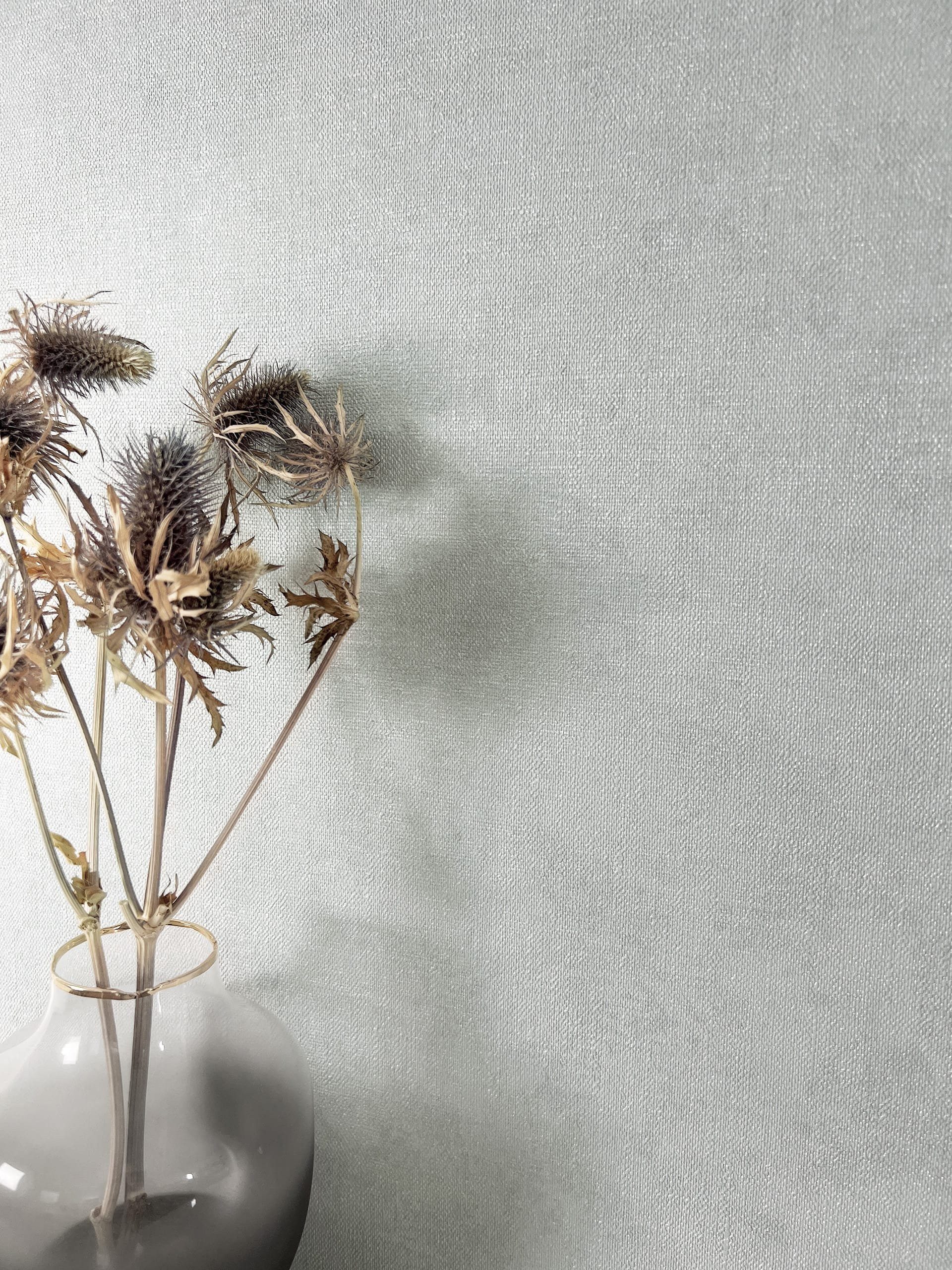 Newroom Vliestapete Co. 35 Light Silver Grey Tapete Universal Unifarbe,Struktur,Leicht, Grau Tapete Modern Unifarbe - Einfarbig Leinen-Optik Silber Hellgrau Uni Minimalistisch Struktur Leicht glänzend für Wohnzimmer Schlafzimmer Küche, Einfarbig